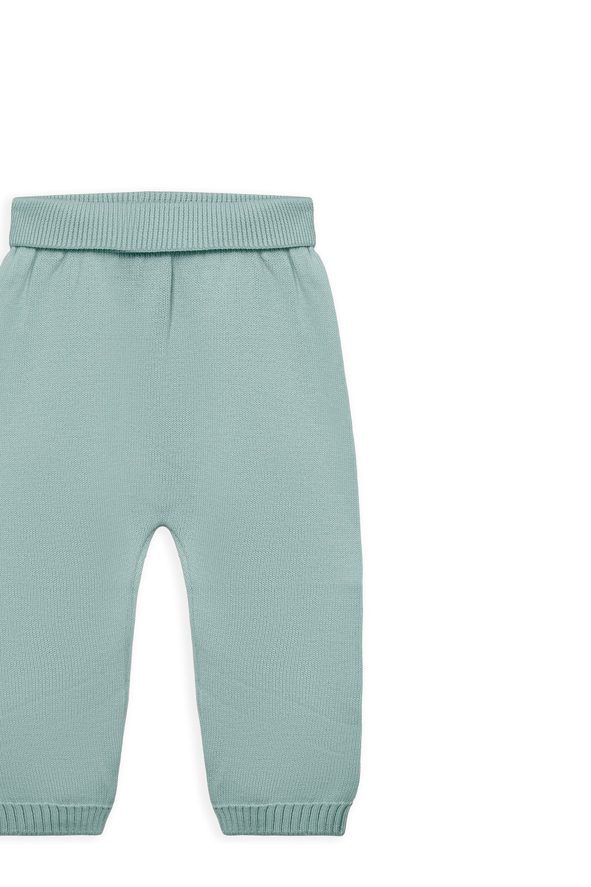 طقم ملابس أطفال أولاد أخضر محبوك