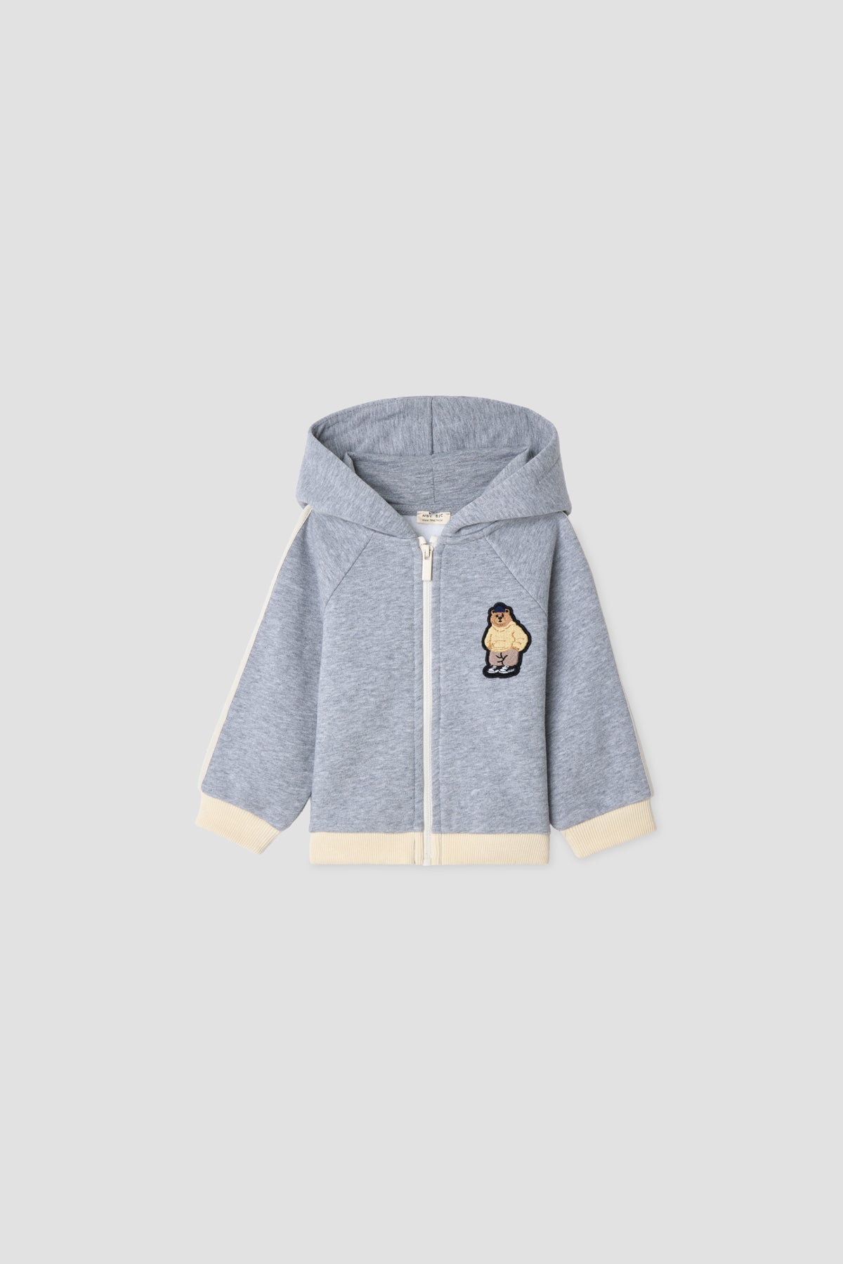 Baby Boy Grey Melange Tracksuit Set