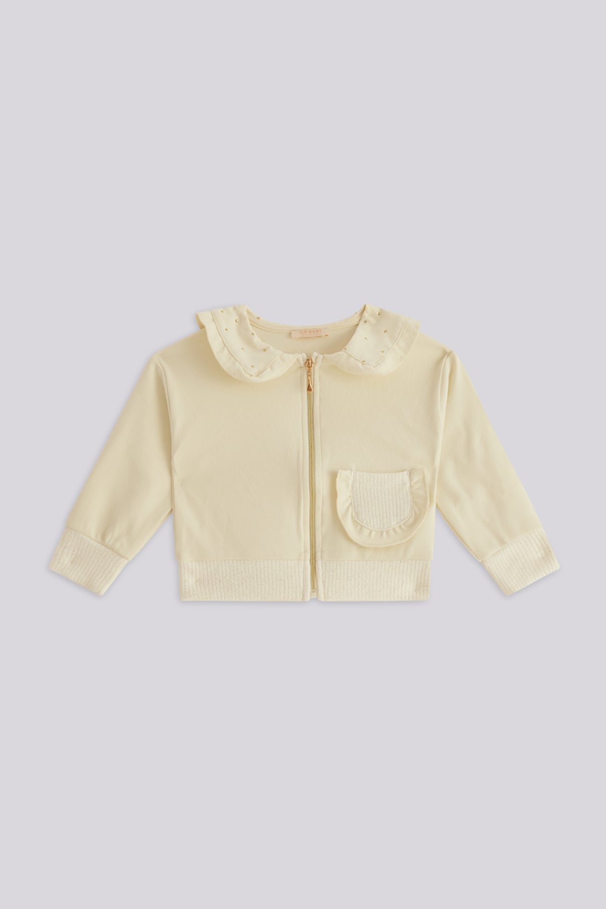 Baby Girl Ecru Tracksuit Top