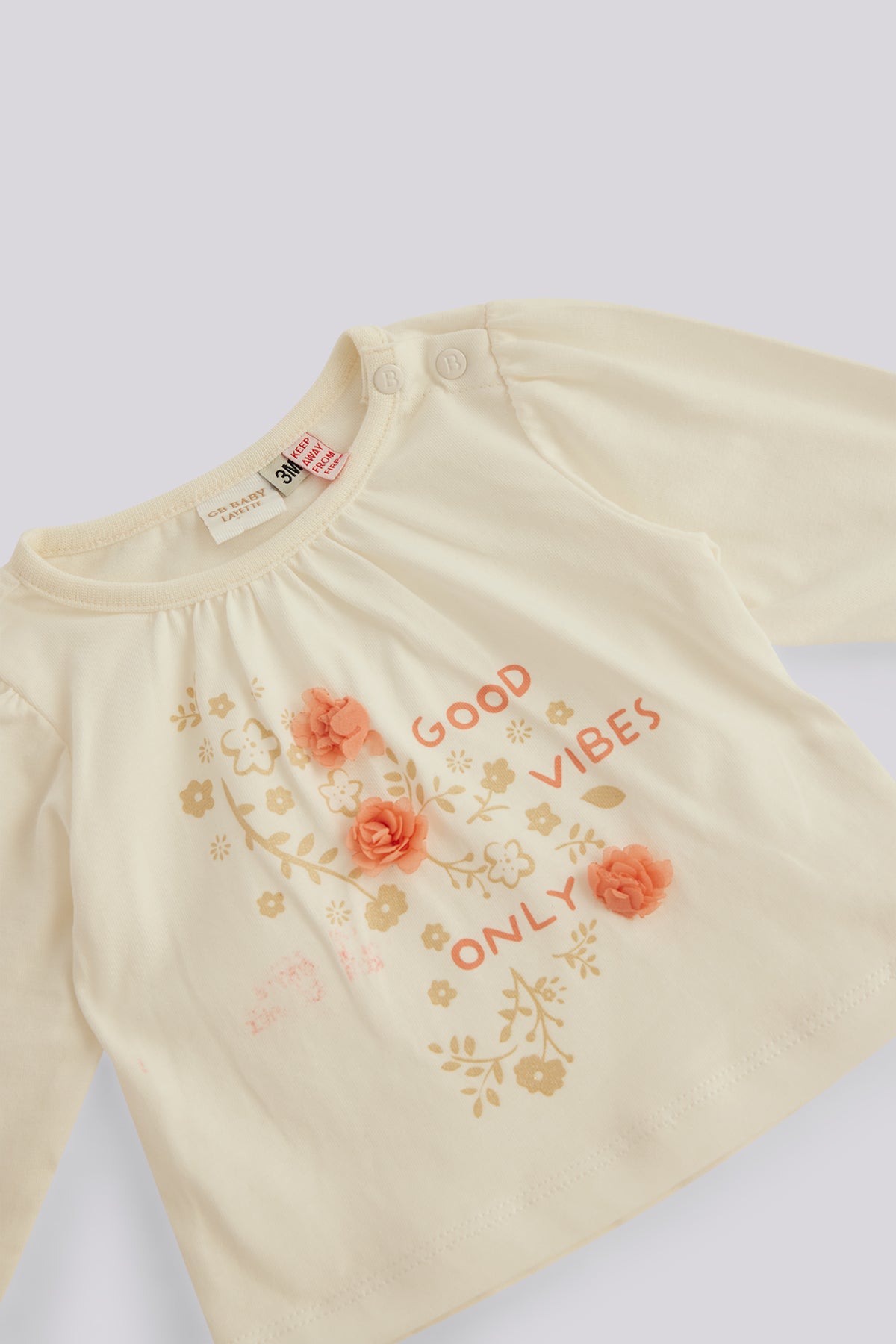 Baby Girl Ecru Tshirt