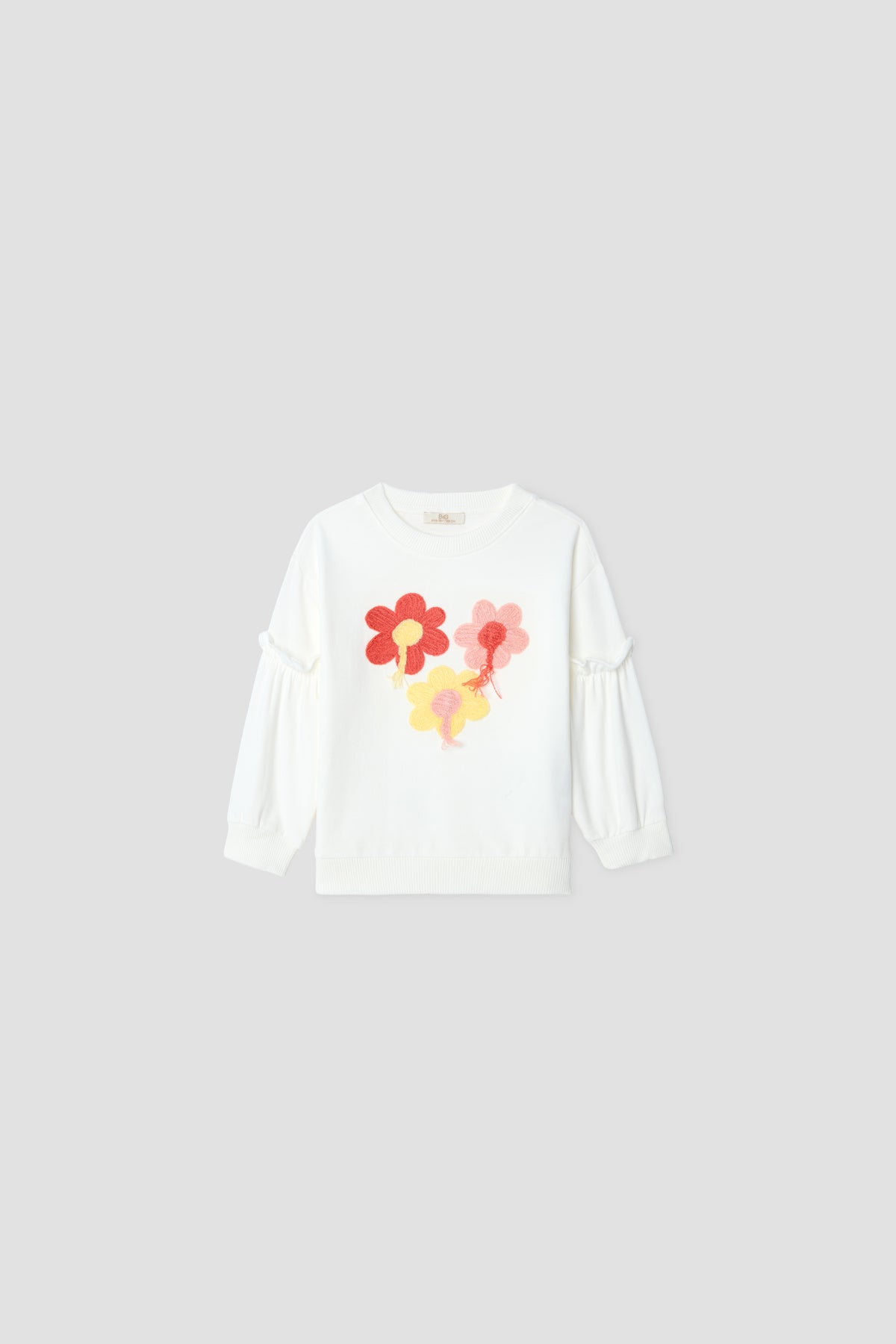 Baby Girl White Sweatshirt