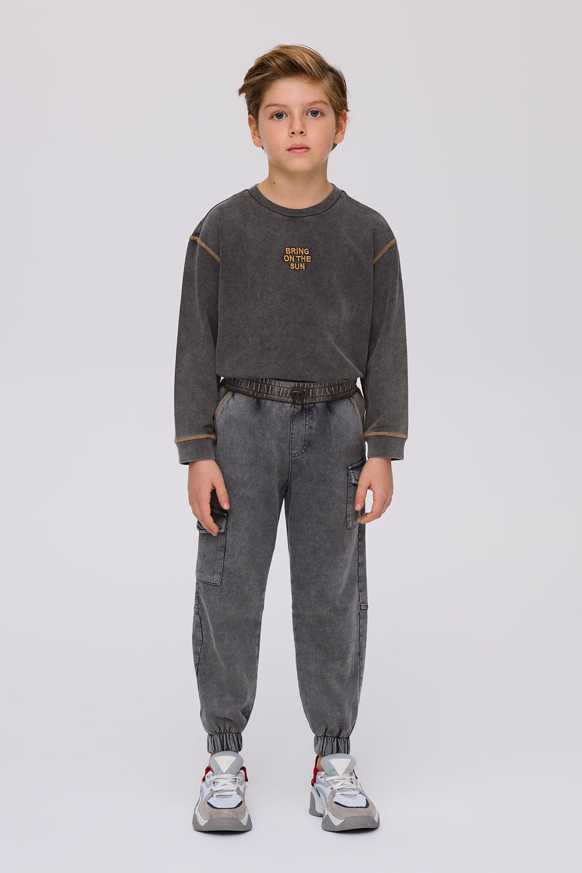 Boy Anthracite Tracksuit Bottom