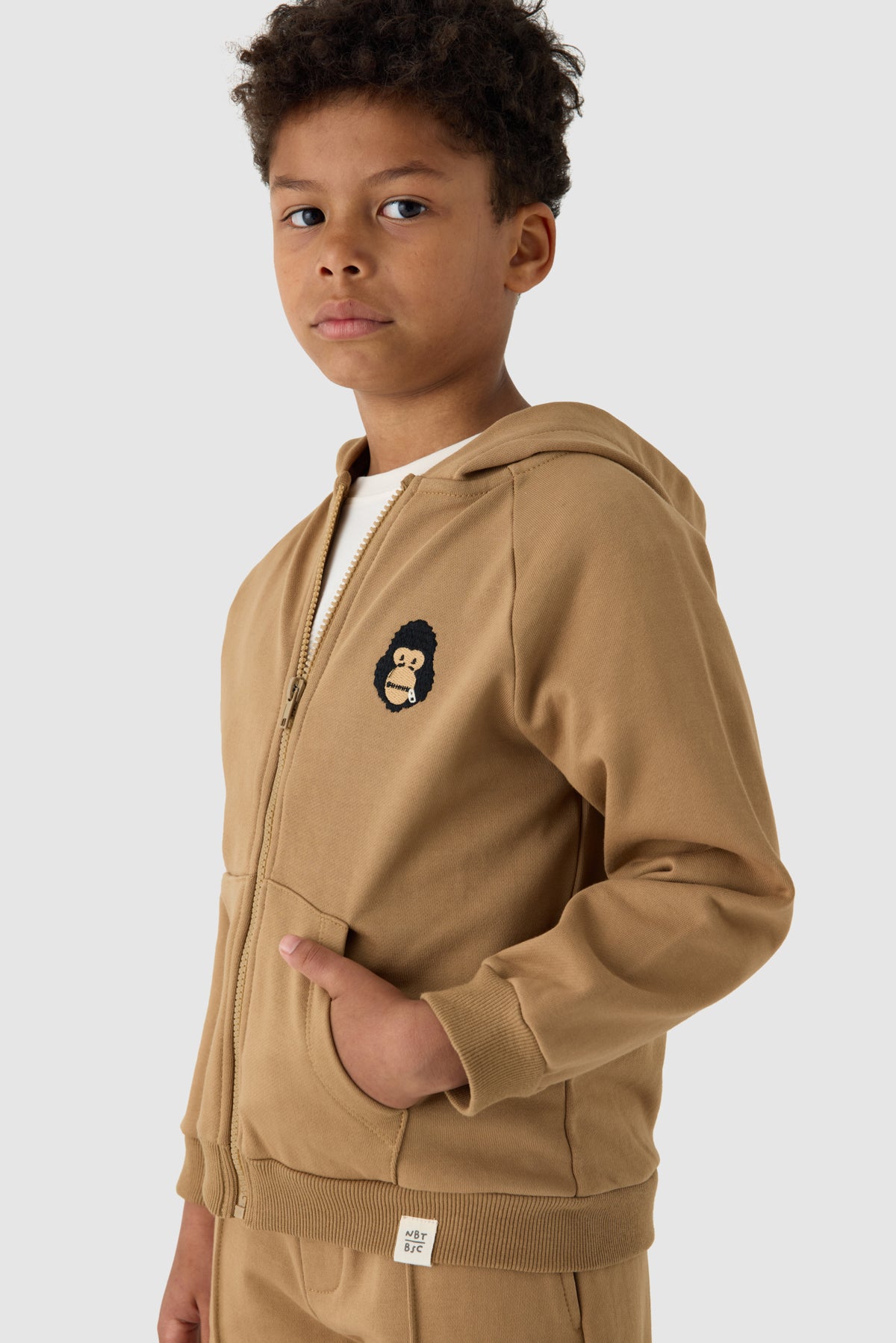 Boy Beige Tracksuit Set