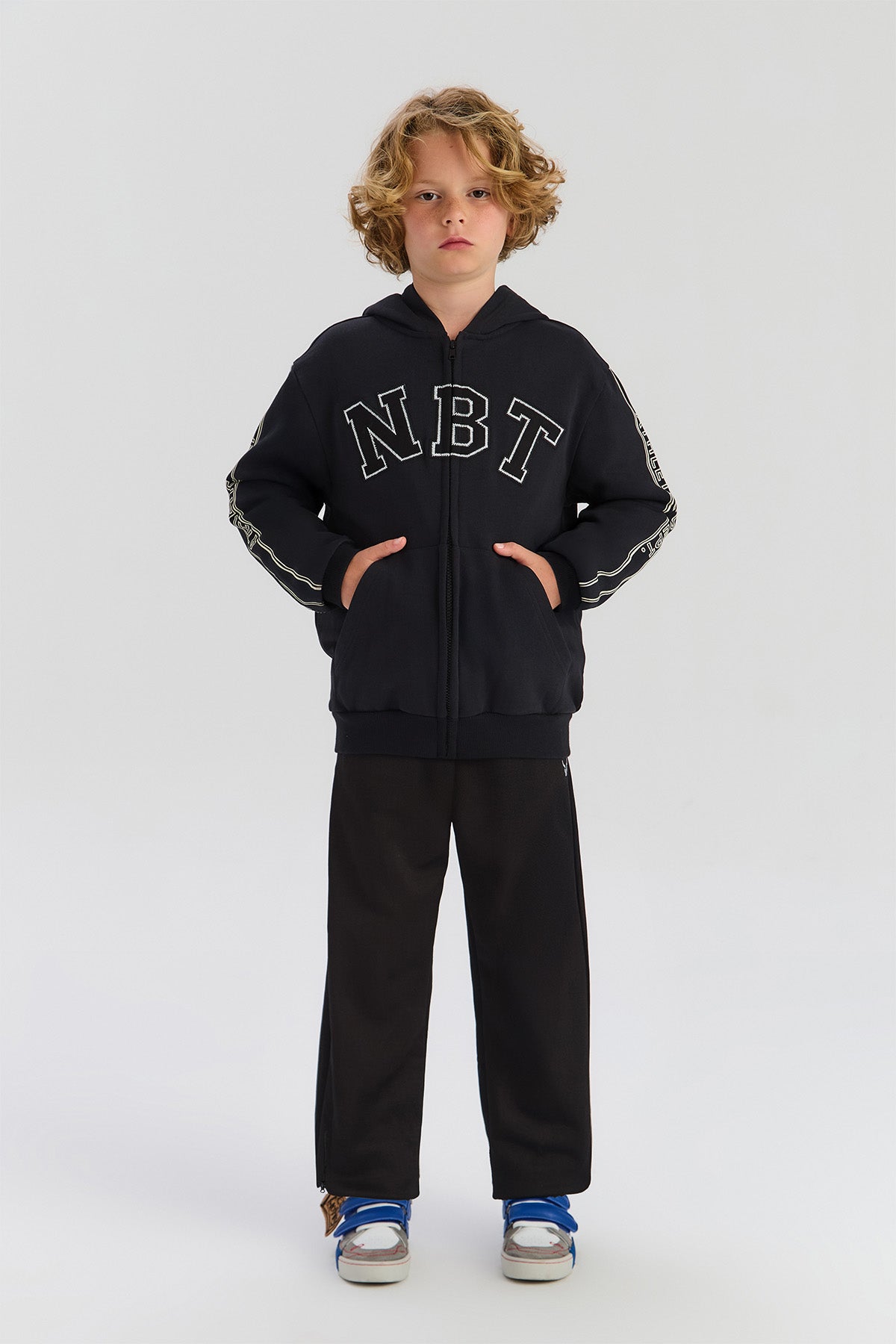 Boy Black Tracksuit Top