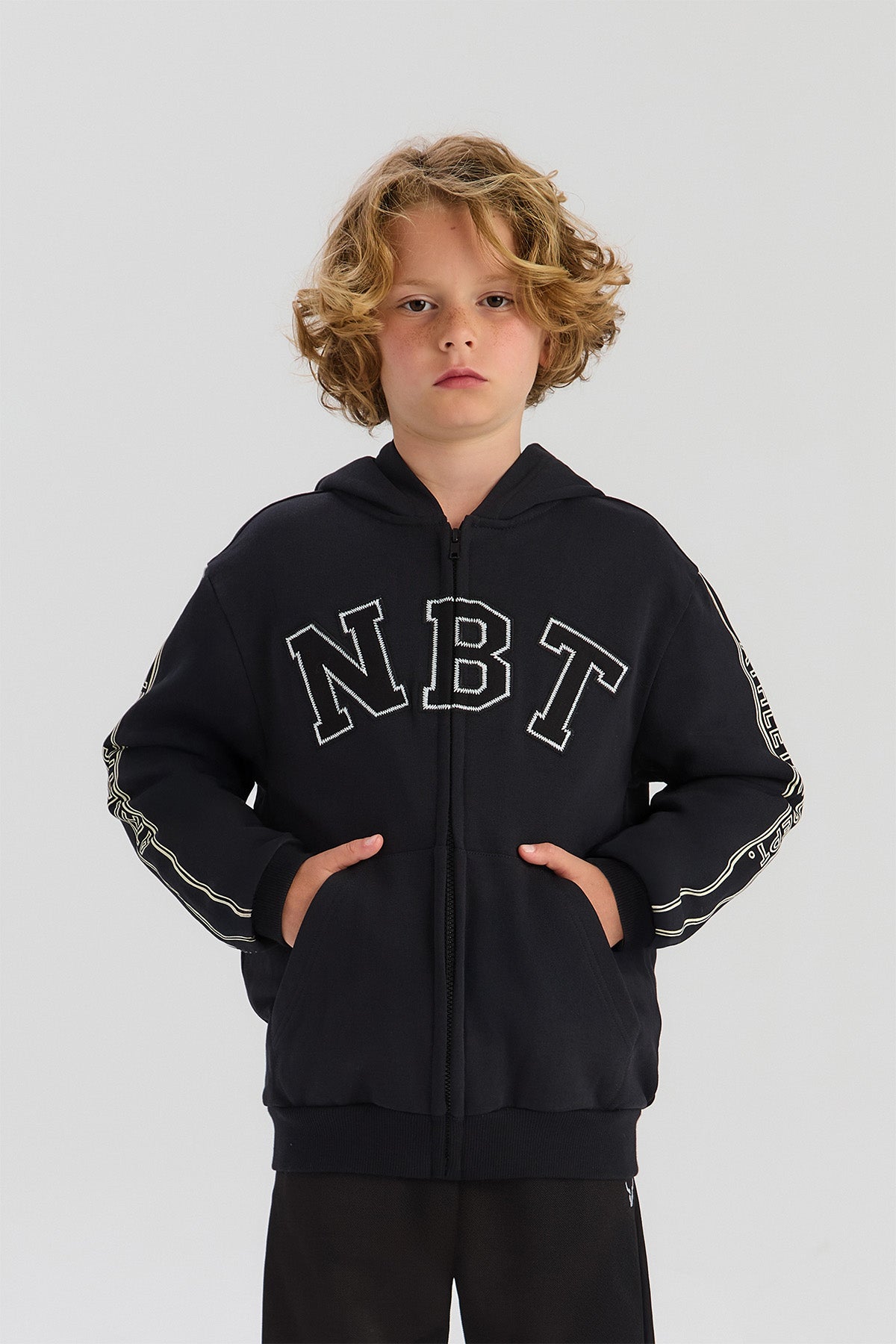 Boy Black Tracksuit Top
