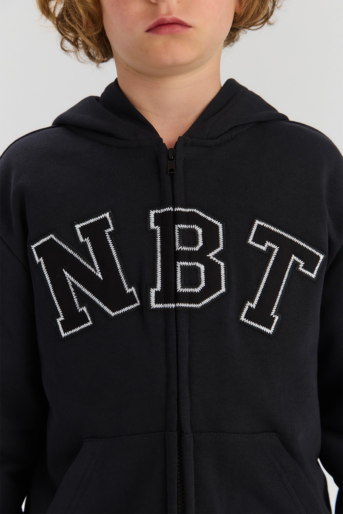 Boy Black Tracksuit Top