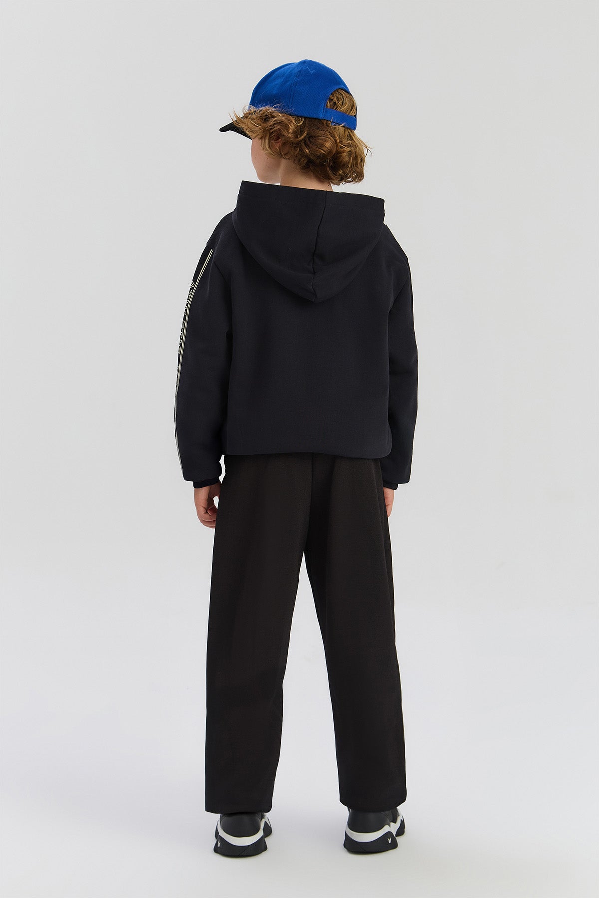 Boy Black Tracksuit Top
