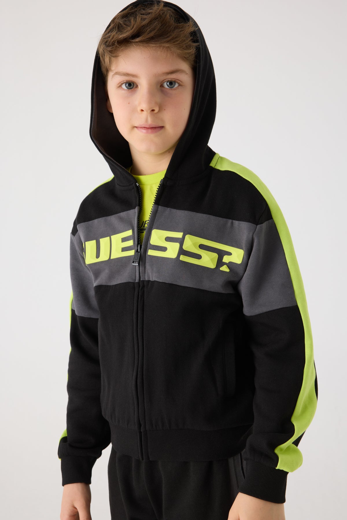 Boy Black Tracksuit Top