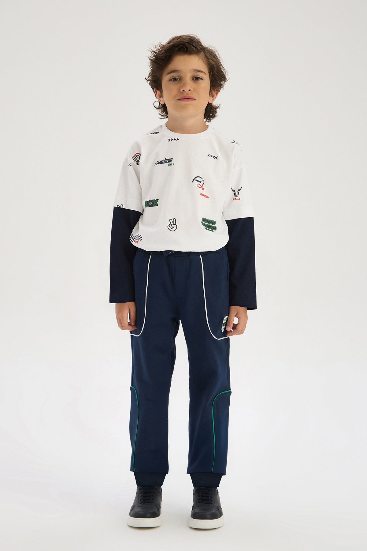 Boy Navy Blue Tracksuit Bottom