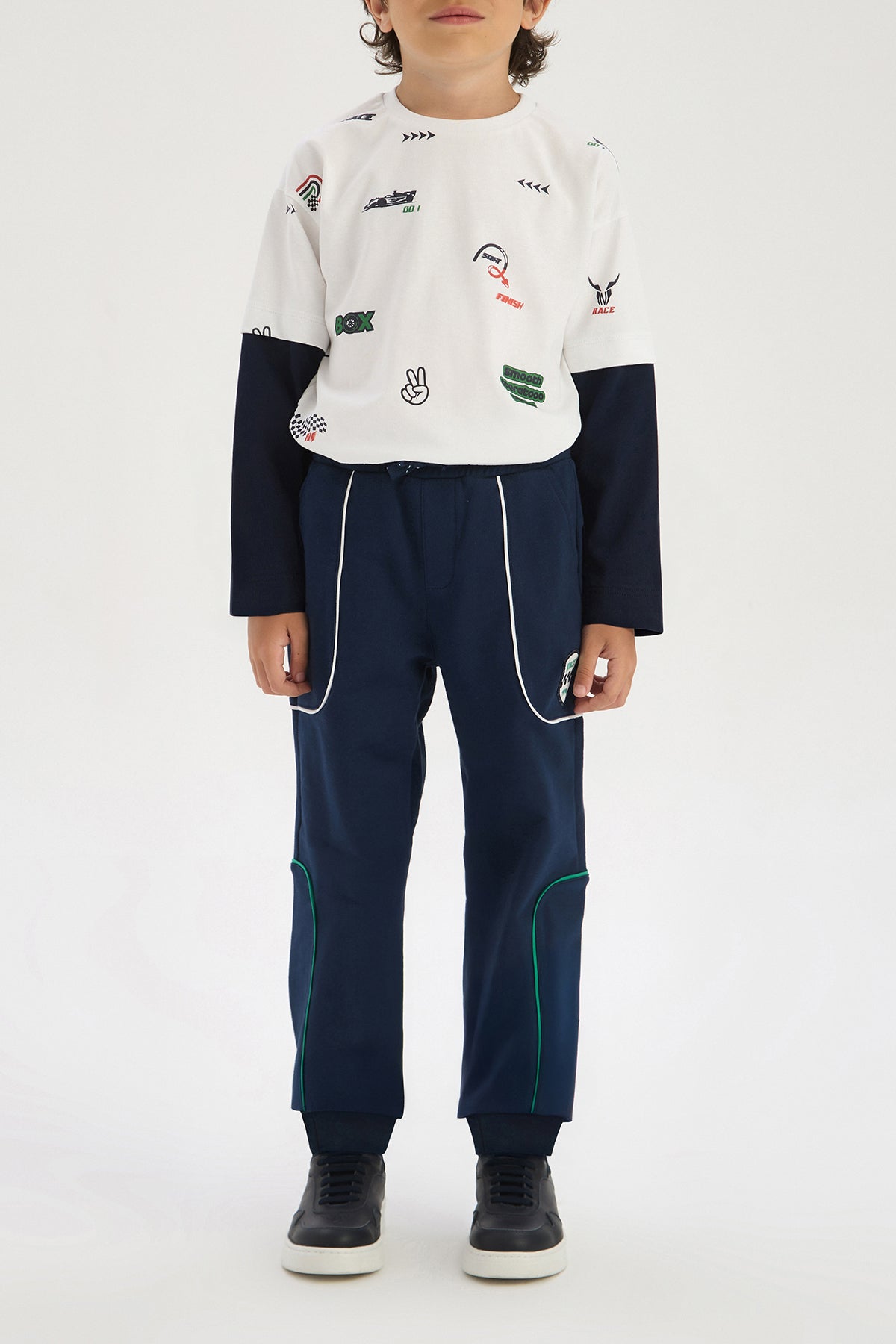 Boy Navy Blue Tracksuit Bottom