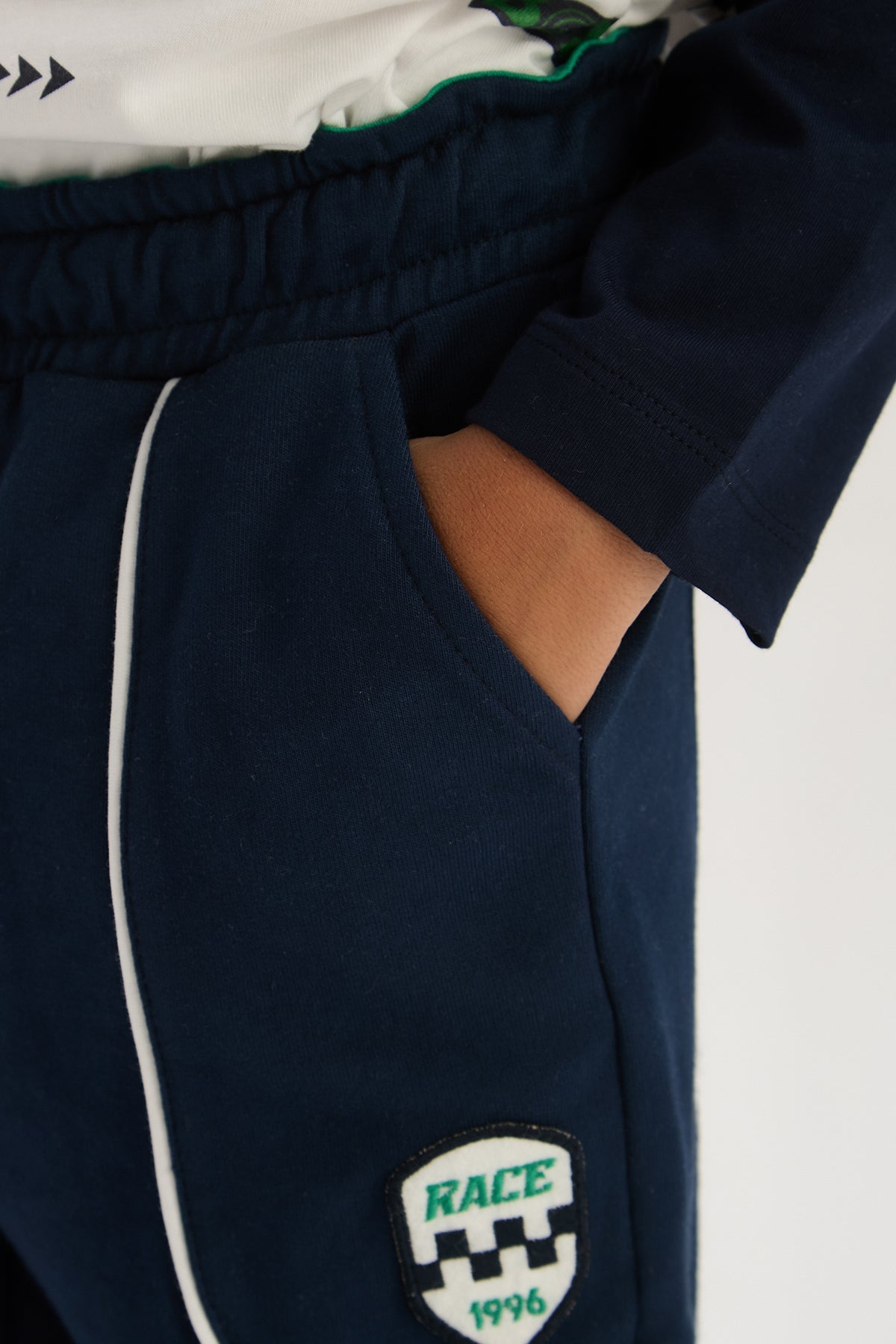 Boy Navy Blue Tracksuit Bottom