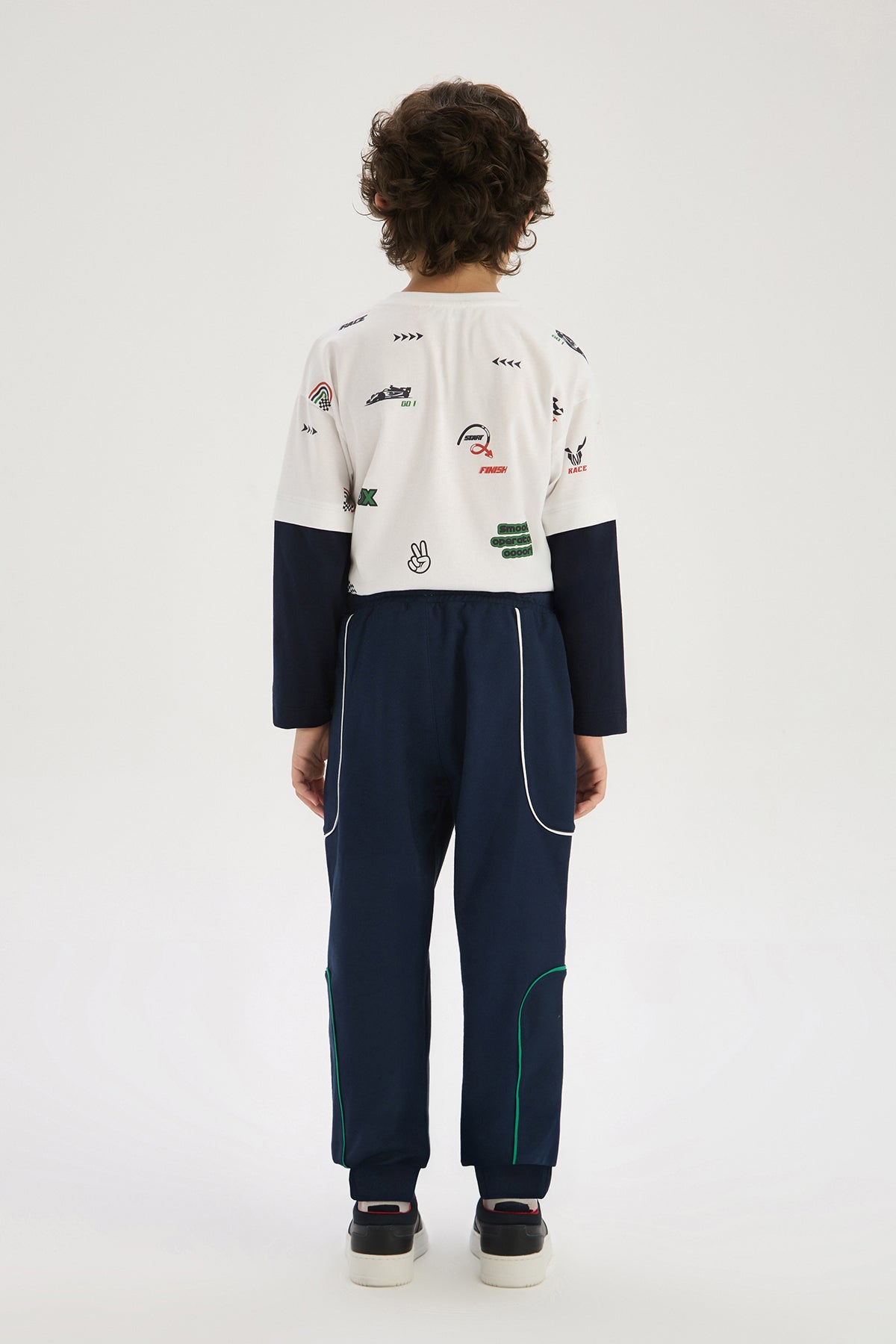 Boy Navy Blue Tracksuit Bottom