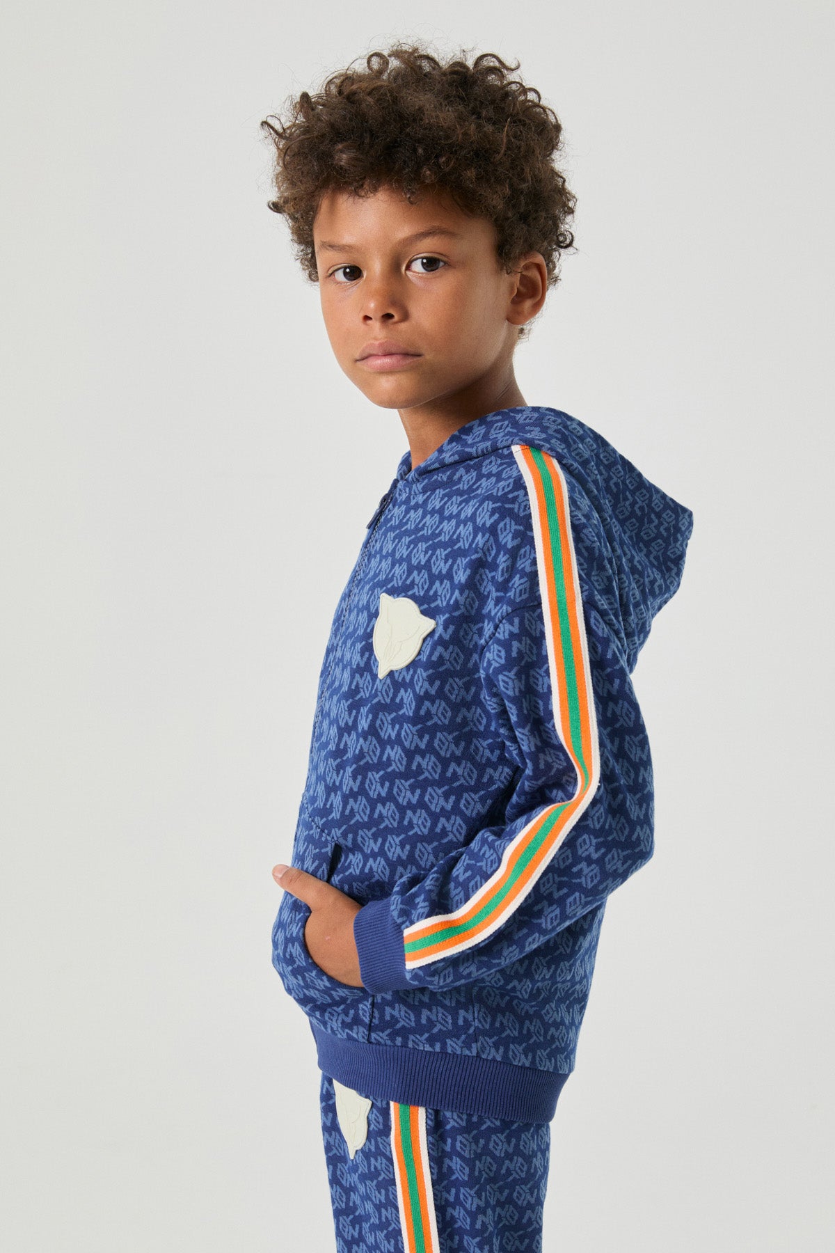 Boy Navy Blue Tracksuit Top