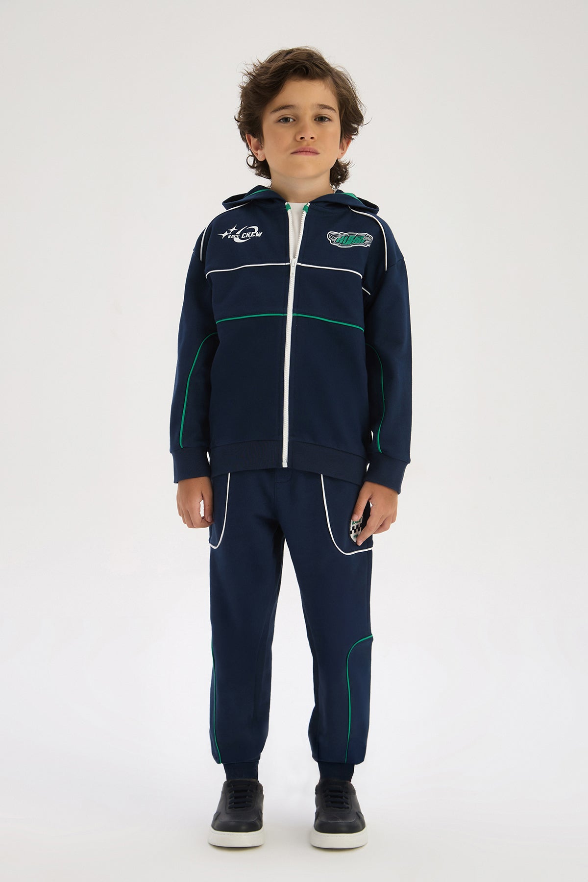 Boy Navy Blue Tracksuit Top