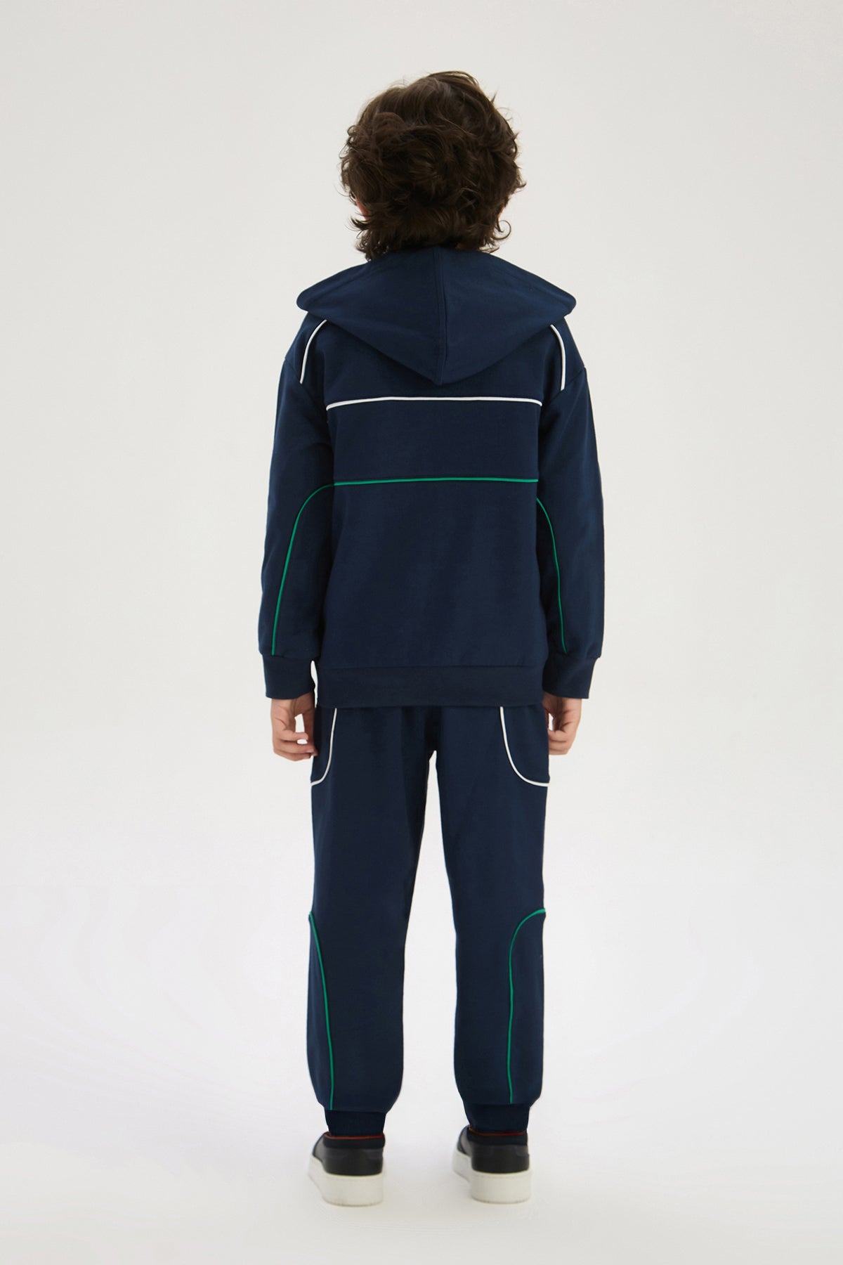 Boy Navy Blue Tracksuit Top