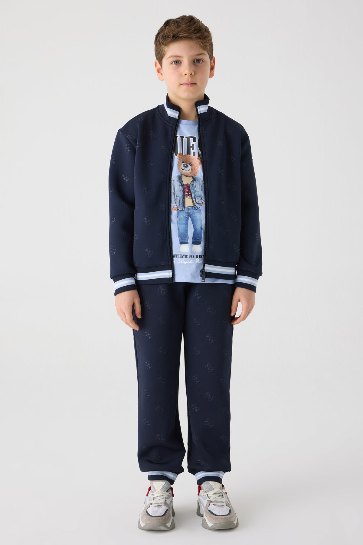 Boy Navy Blue Tracksuit Top
