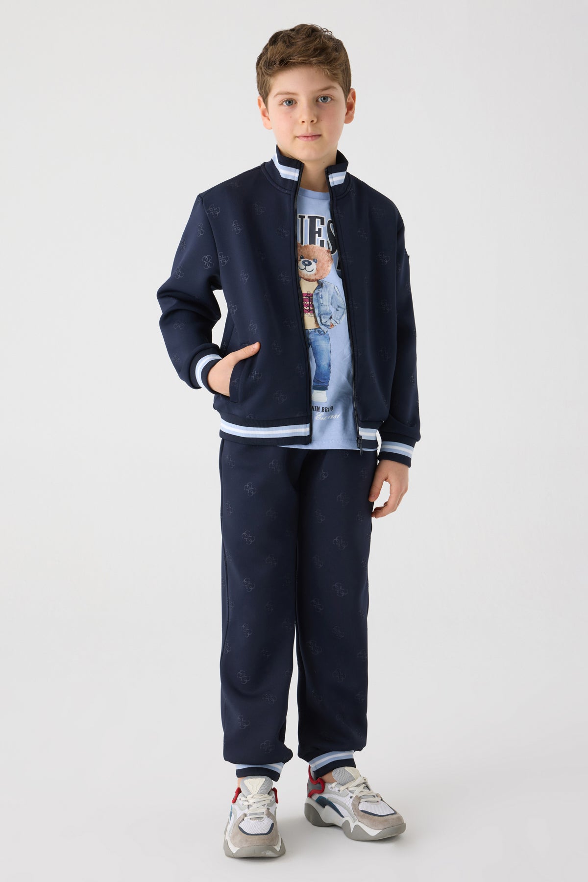 Boy Navy Blue Tracksuit Top