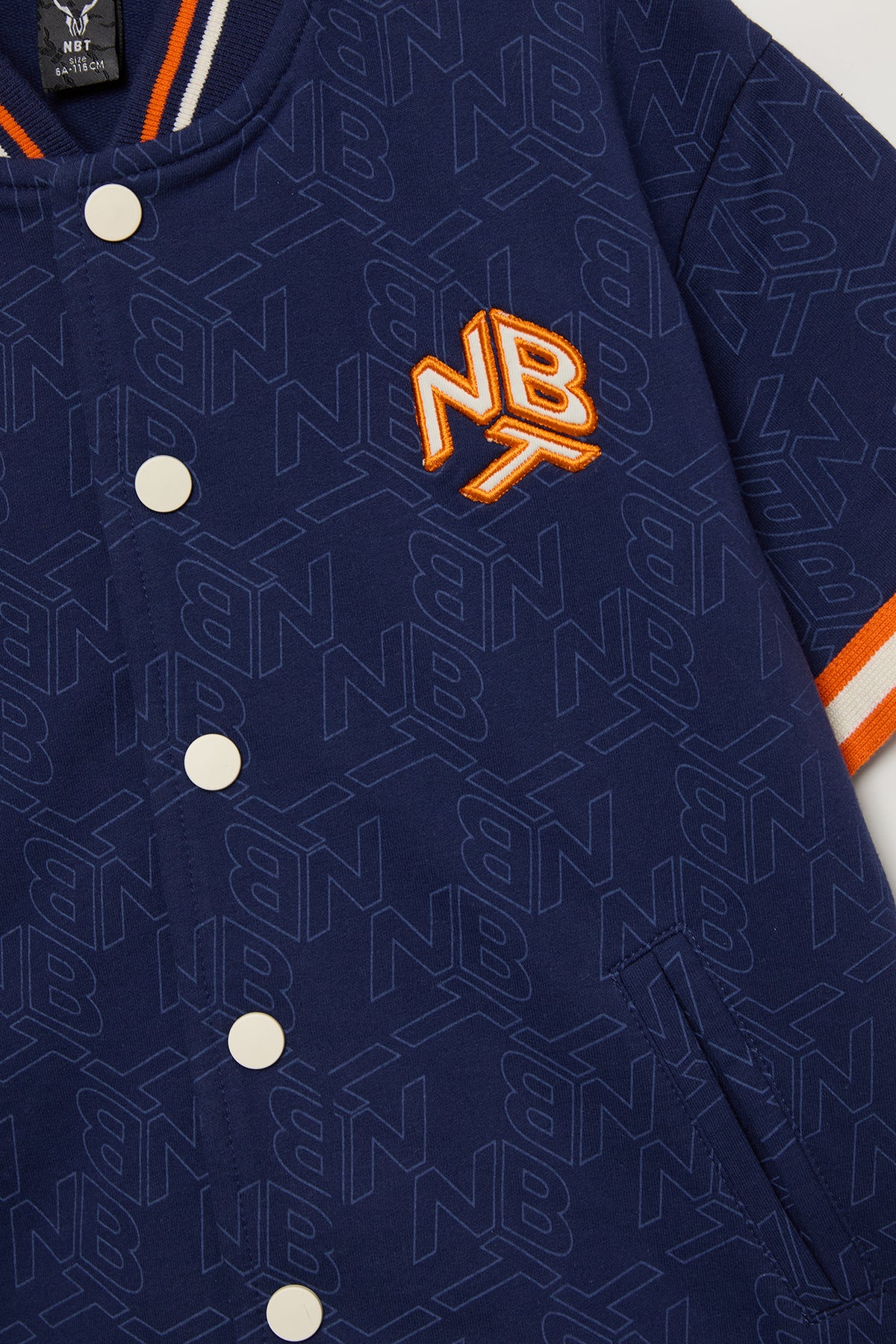 Boy Patterned Tracksuit Top