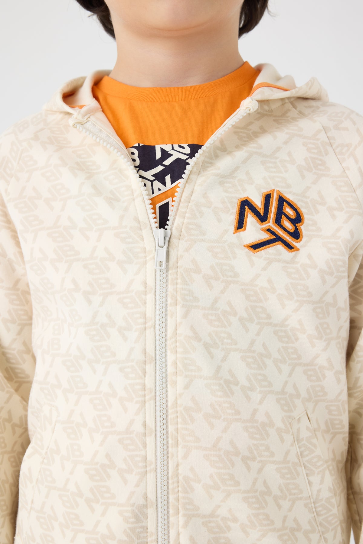 Boy Patterned Tracksuit Top