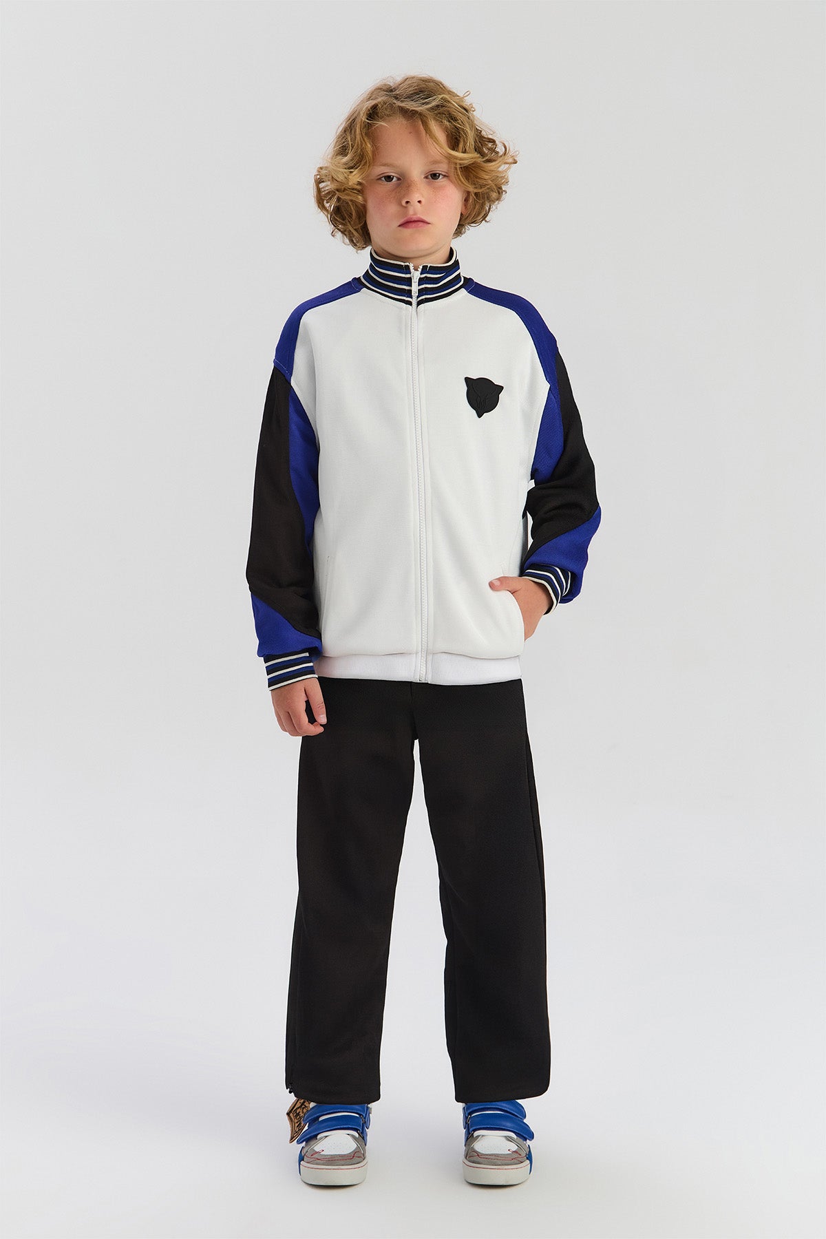 Boy White Tracksuit Top