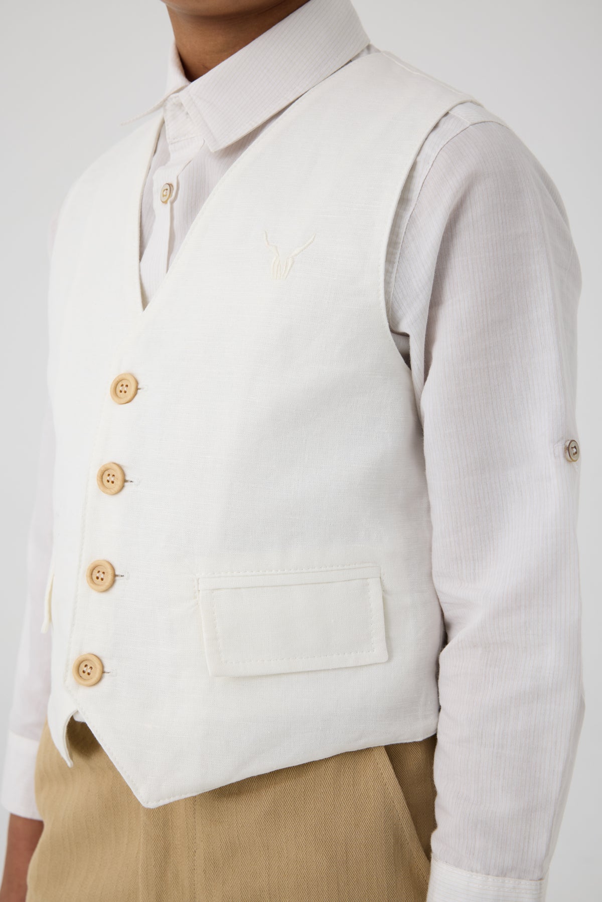 Boy White Vest