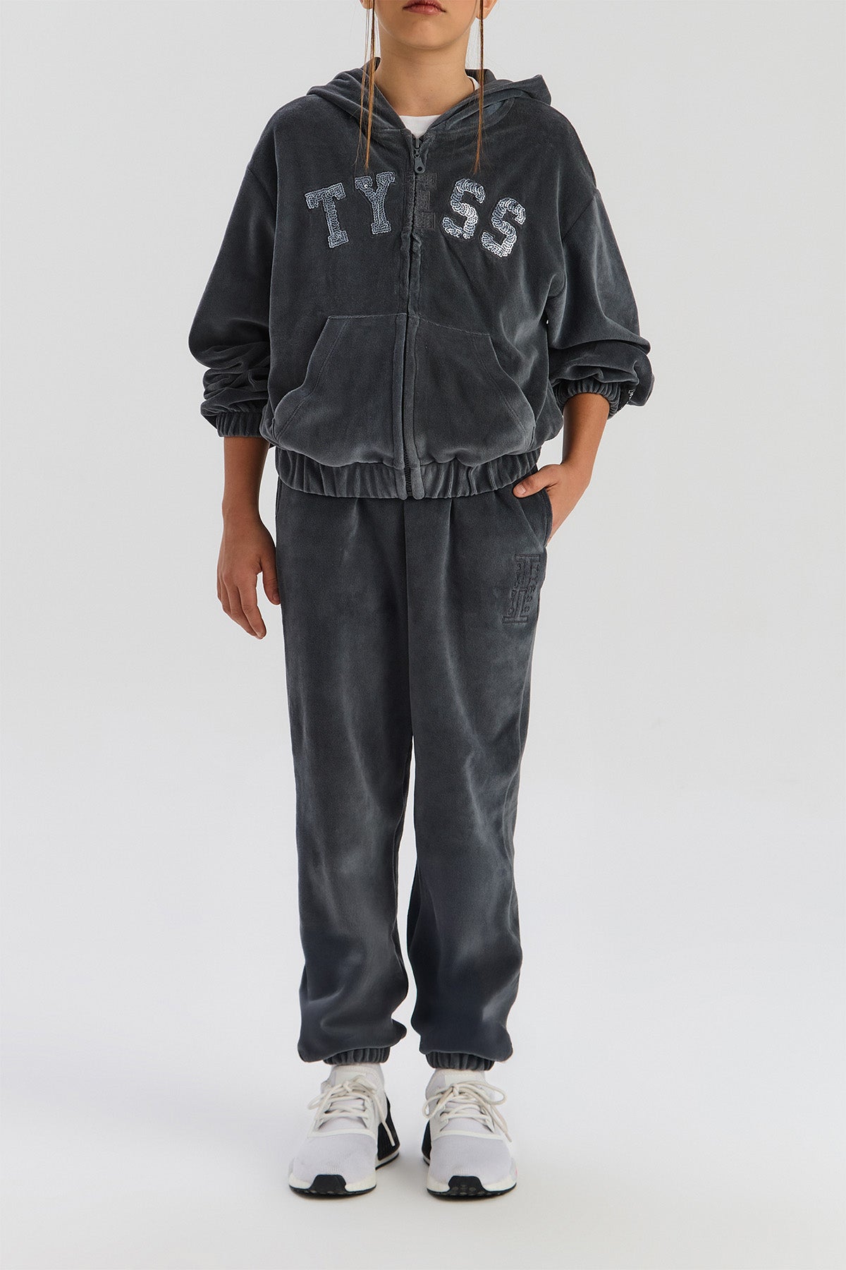 Girl Anthracite Tracksuit Bottom