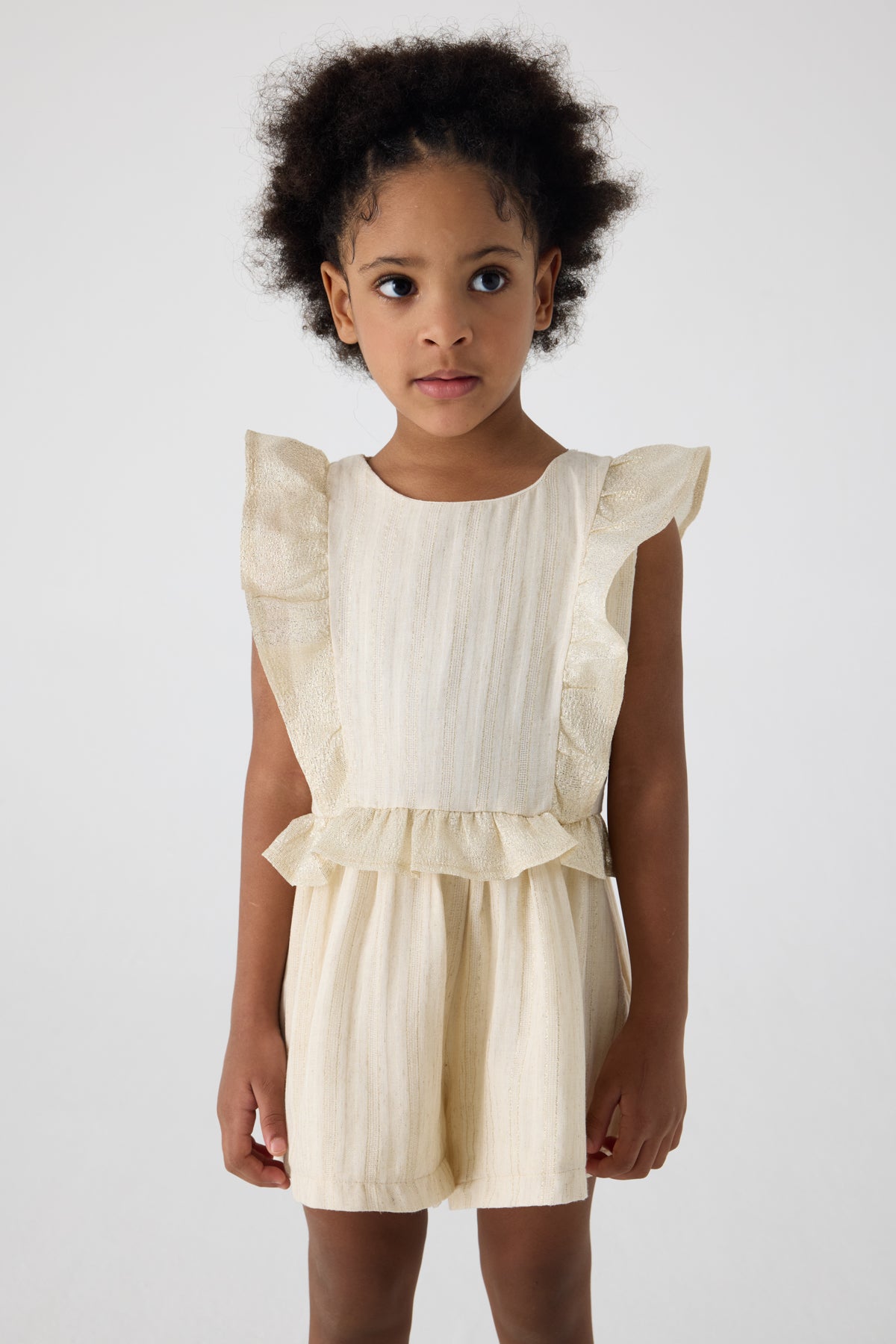 Girl Beige Overall