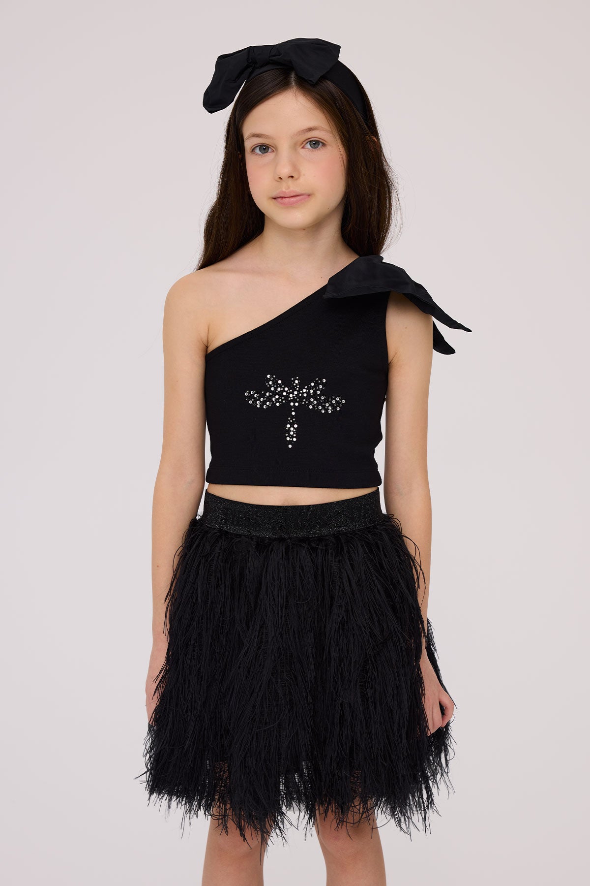 Girl Black Blouse