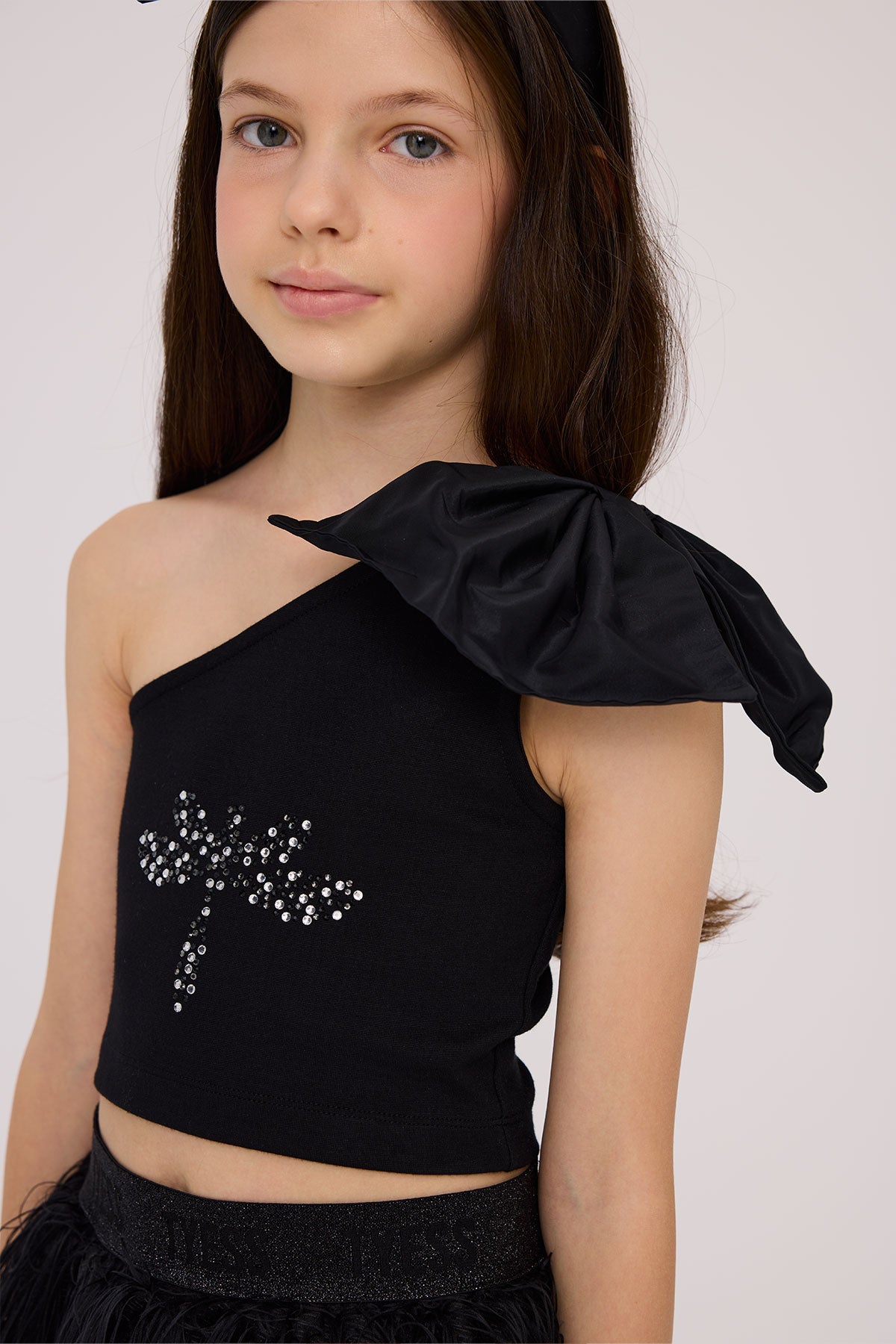 Girl Black Blouse