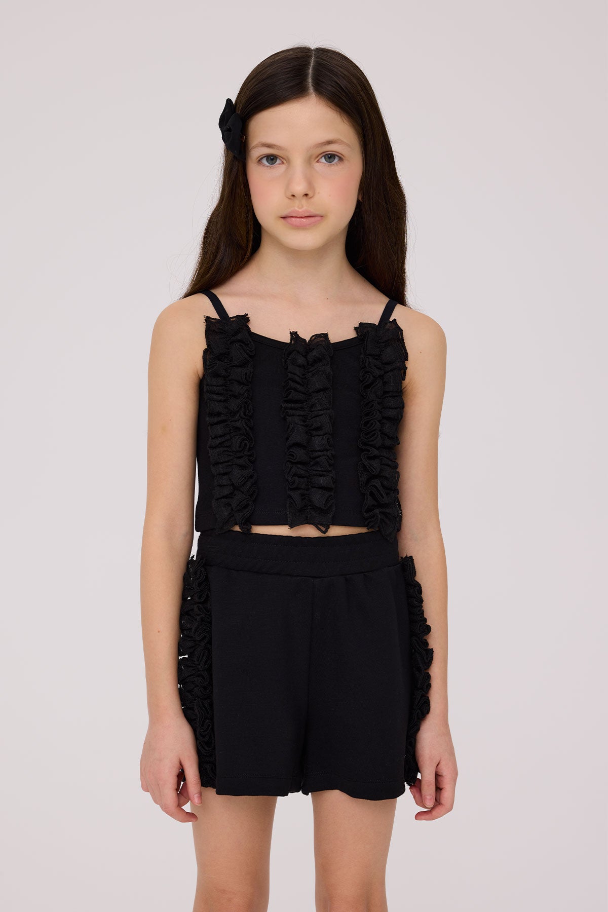 Girl Black Blouse