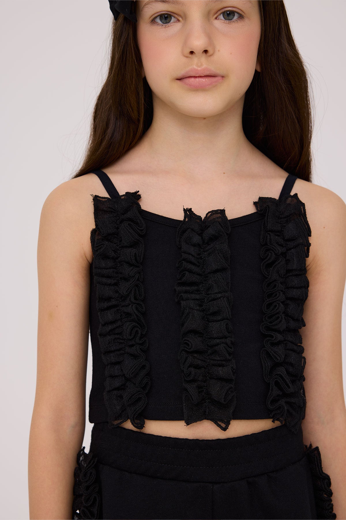 Girl Black Blouse