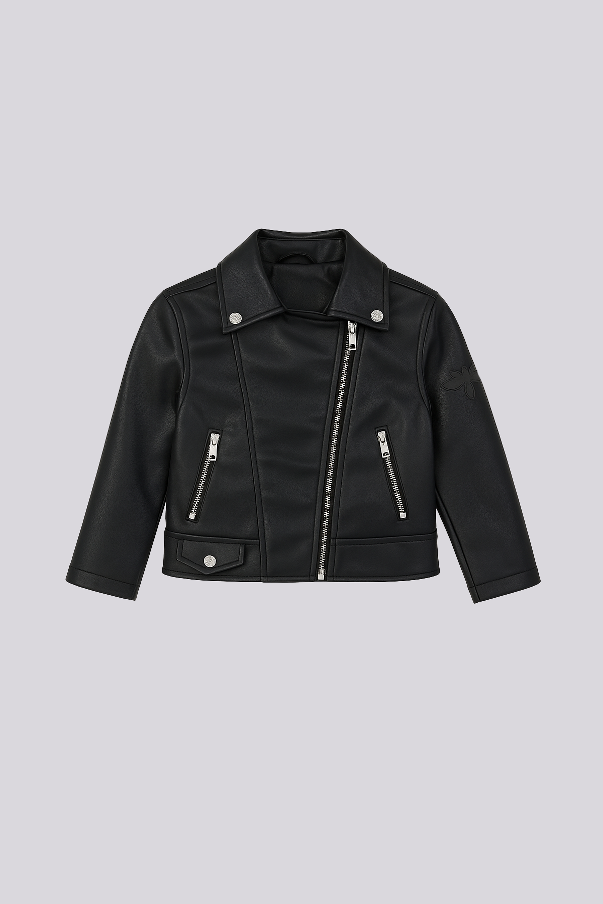 Girl Black Leather Jacket