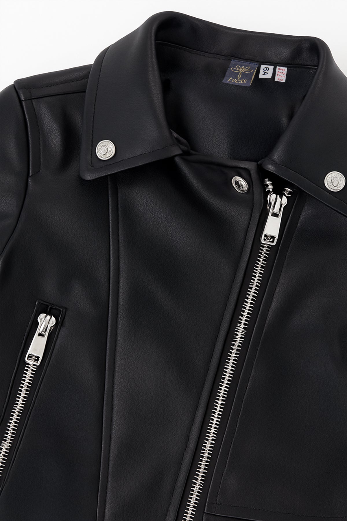 Girl Black Leather Jacket
