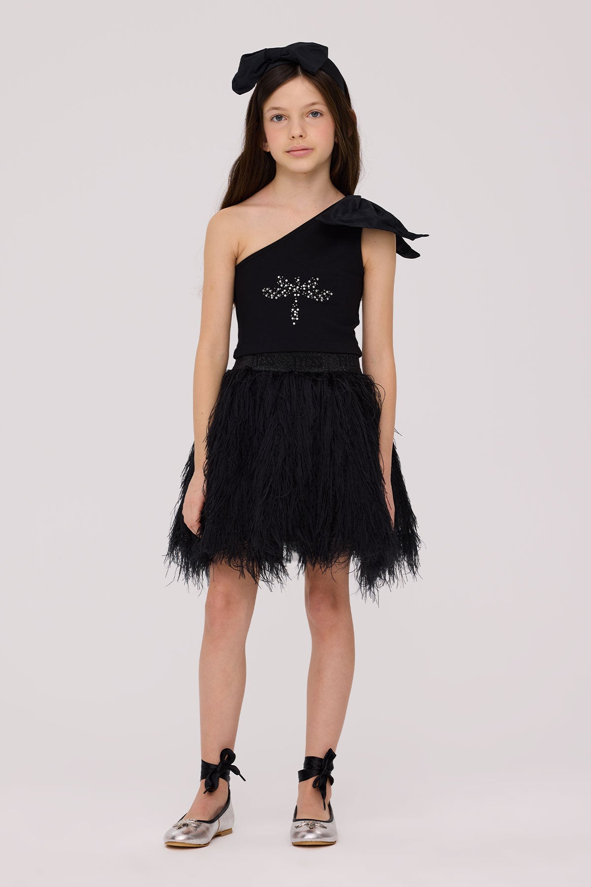 Girl Black Skirt