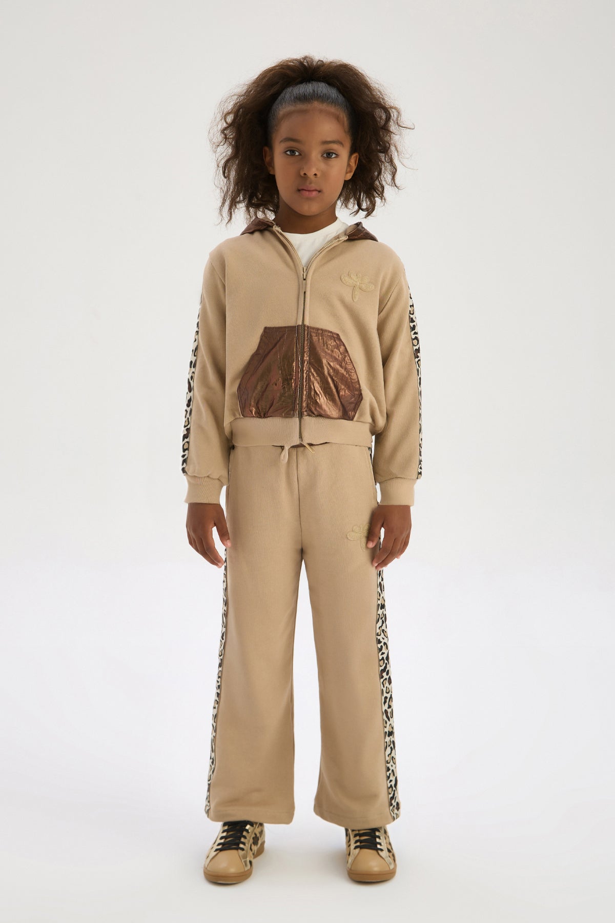 Girl Brown Tracksuit Top