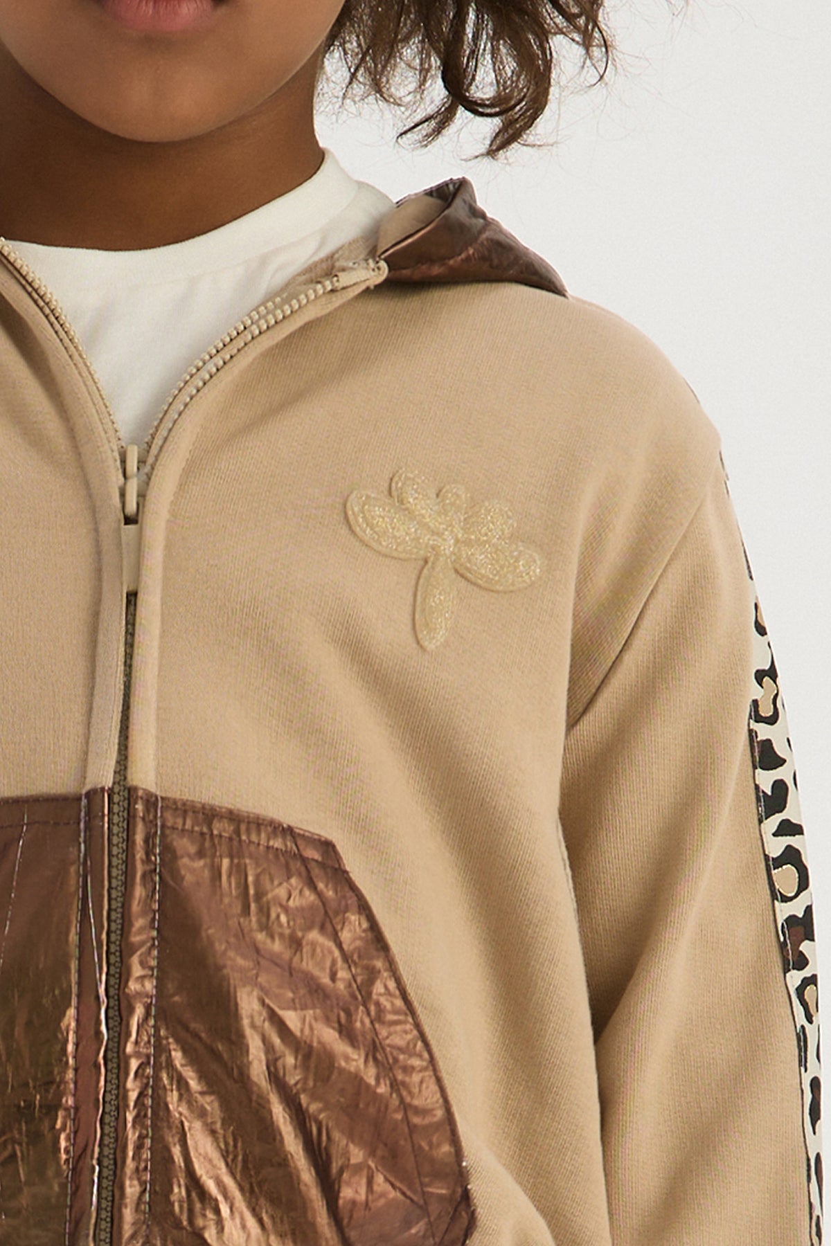 Girl Brown Tracksuit Top