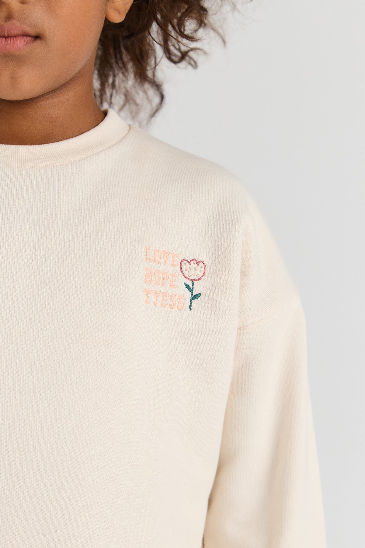 Girl Ecru Sweatshirt