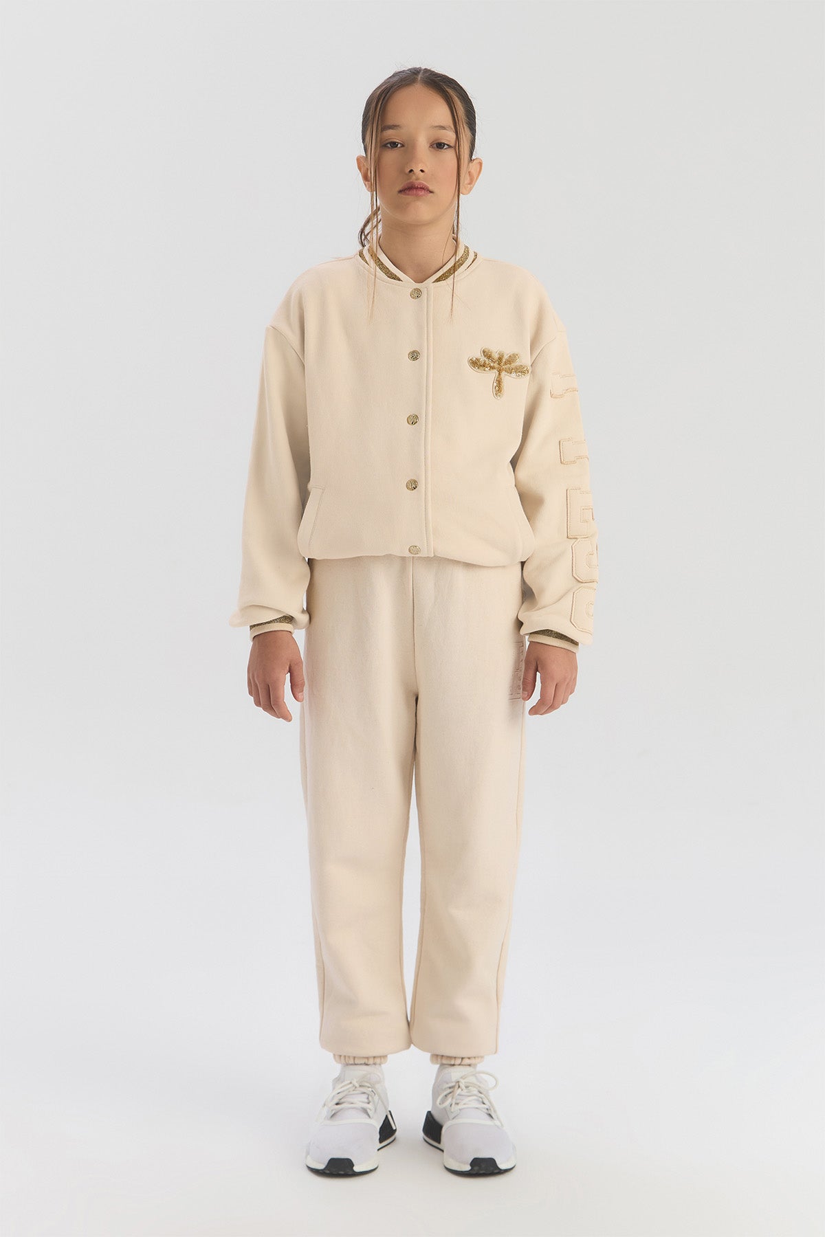 Girl Ecru Tracksuit Bottom