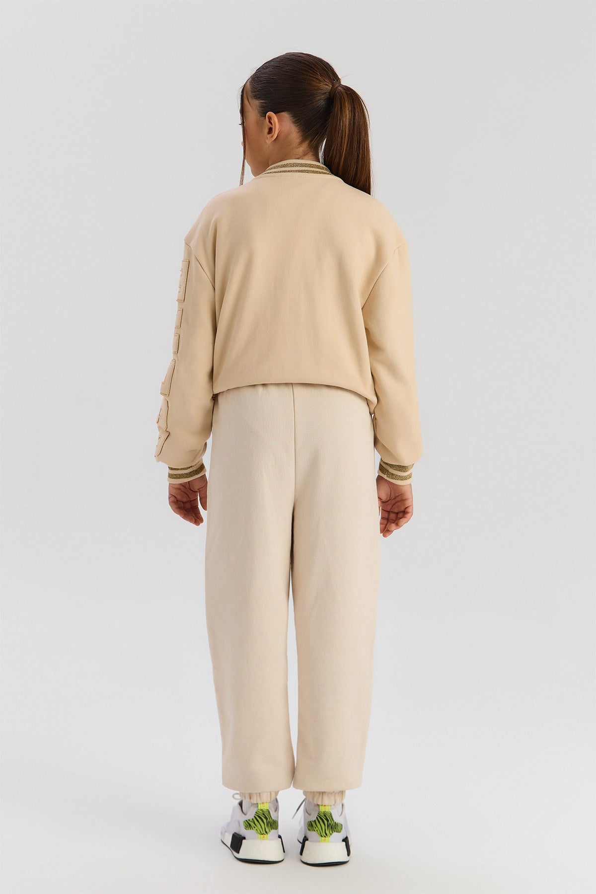 Girl Ecru Tracksuit Bottom