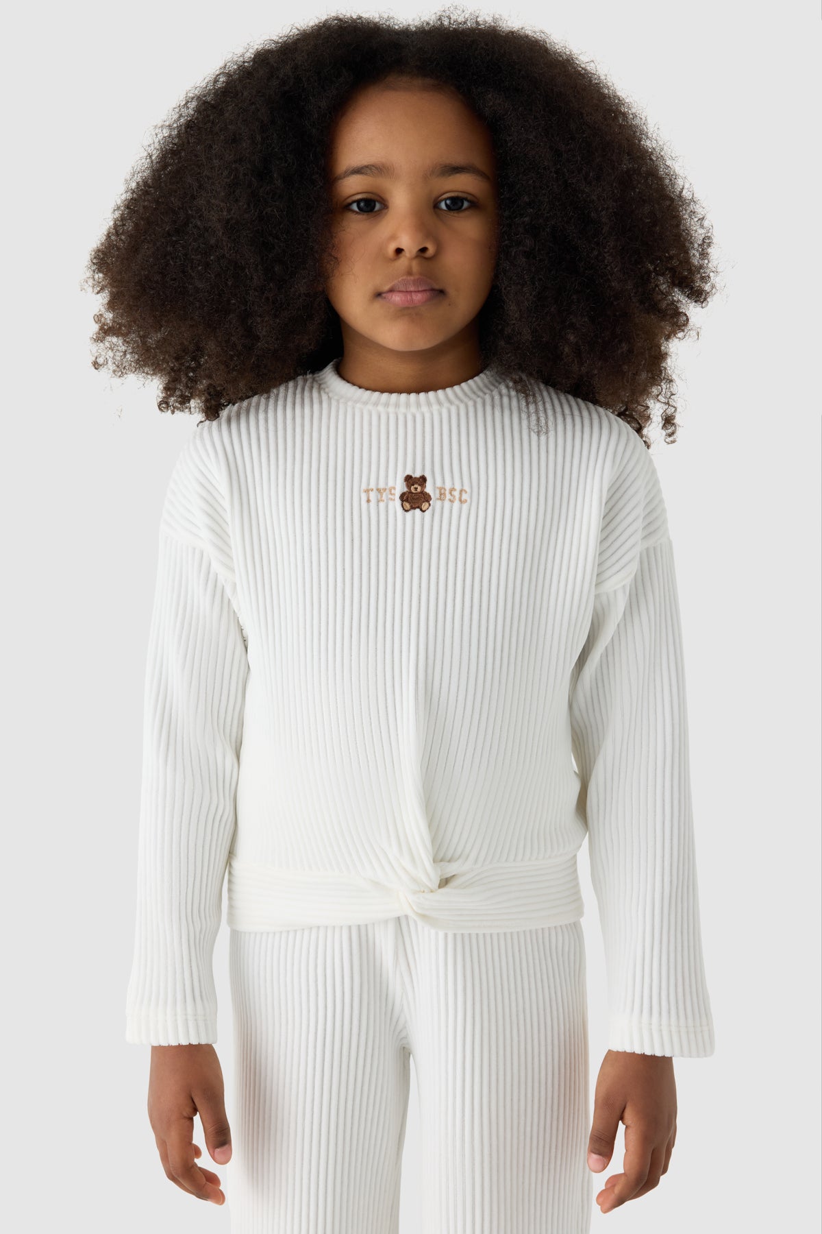 Girl Ecru Tracksuit Set