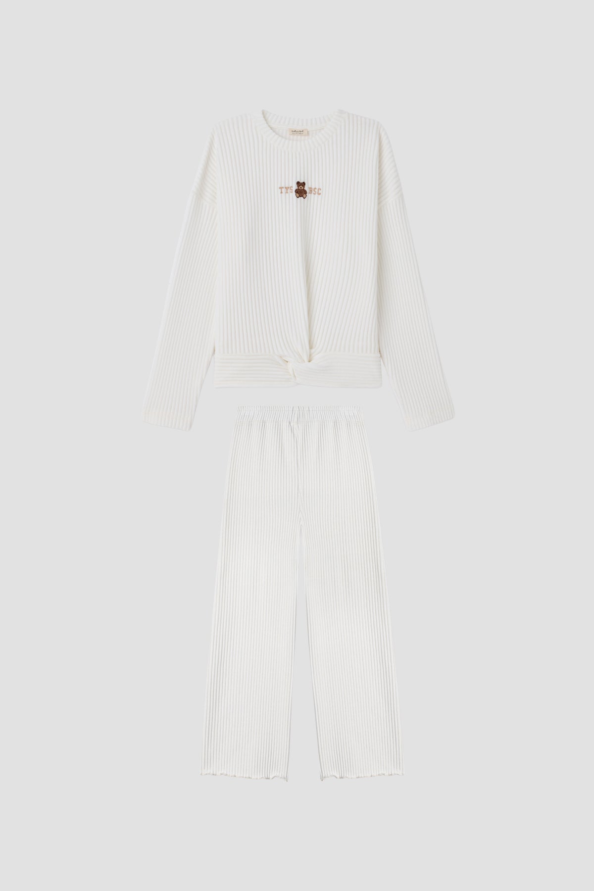 Girl Ecru Tracksuit Set