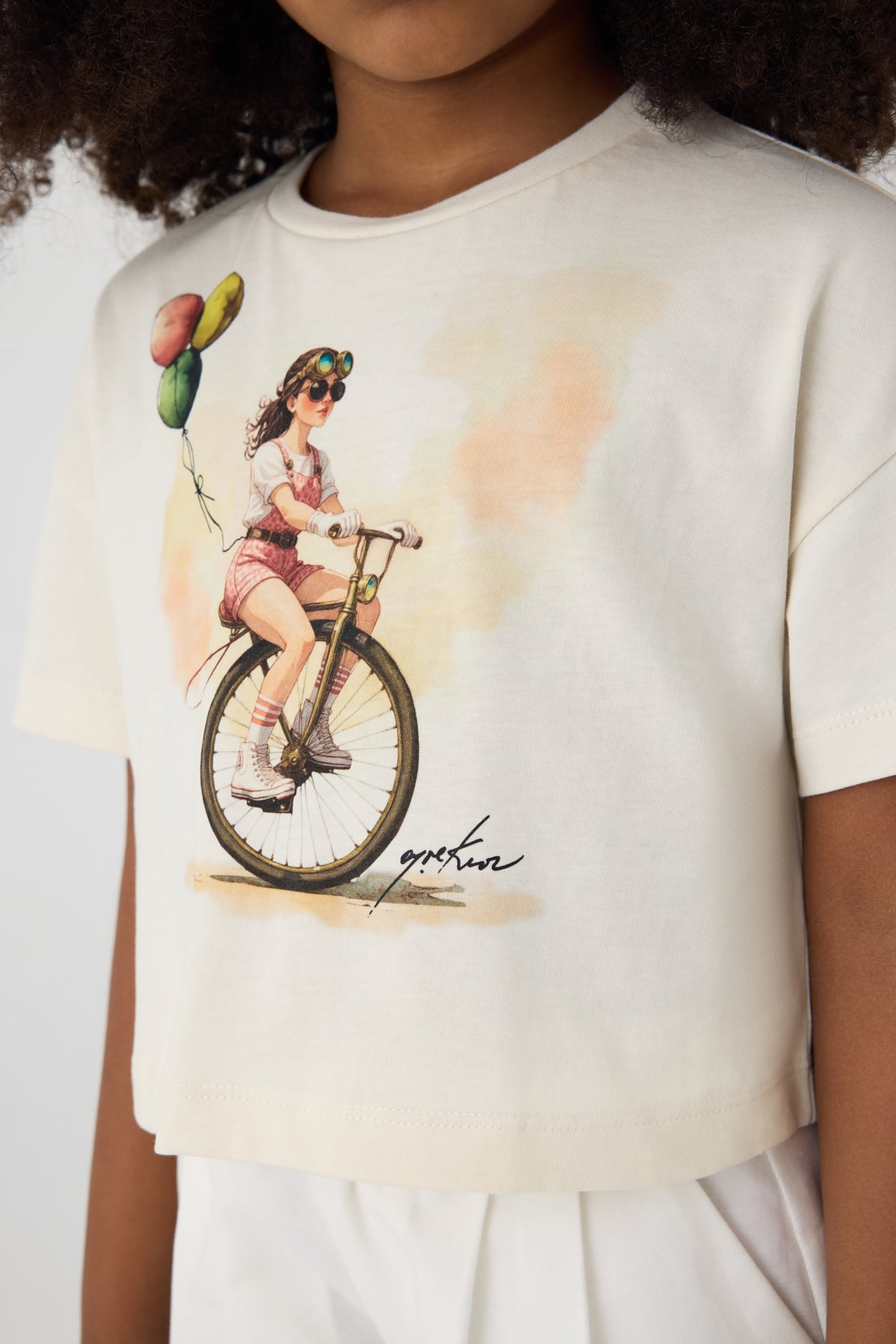 Girl Ecru Tshirt