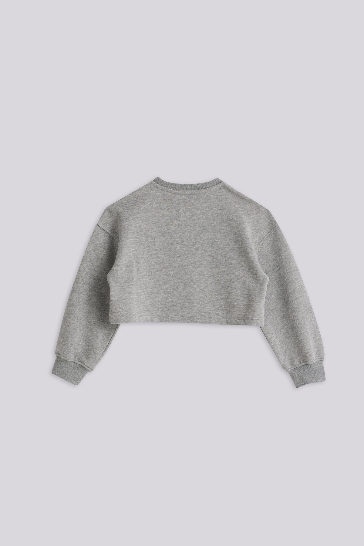 Girl Grey Melange Sweatshirt