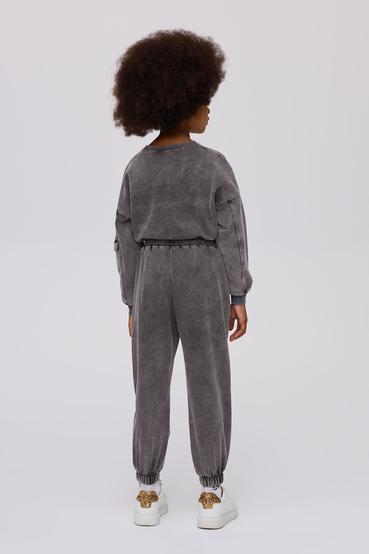 Girl Grey Melange Tracksuit Bottom