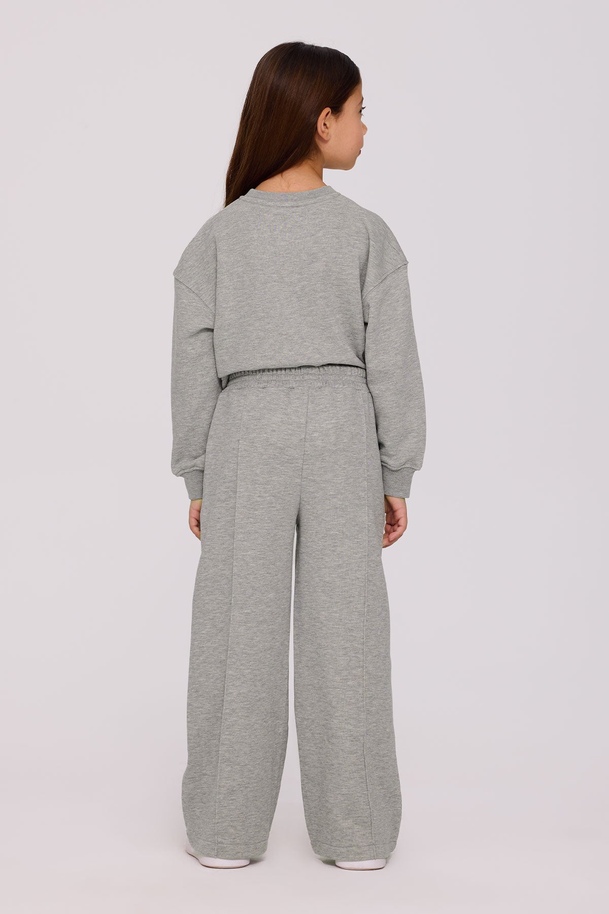 Girl Grey Melange Tracksuit Bottom