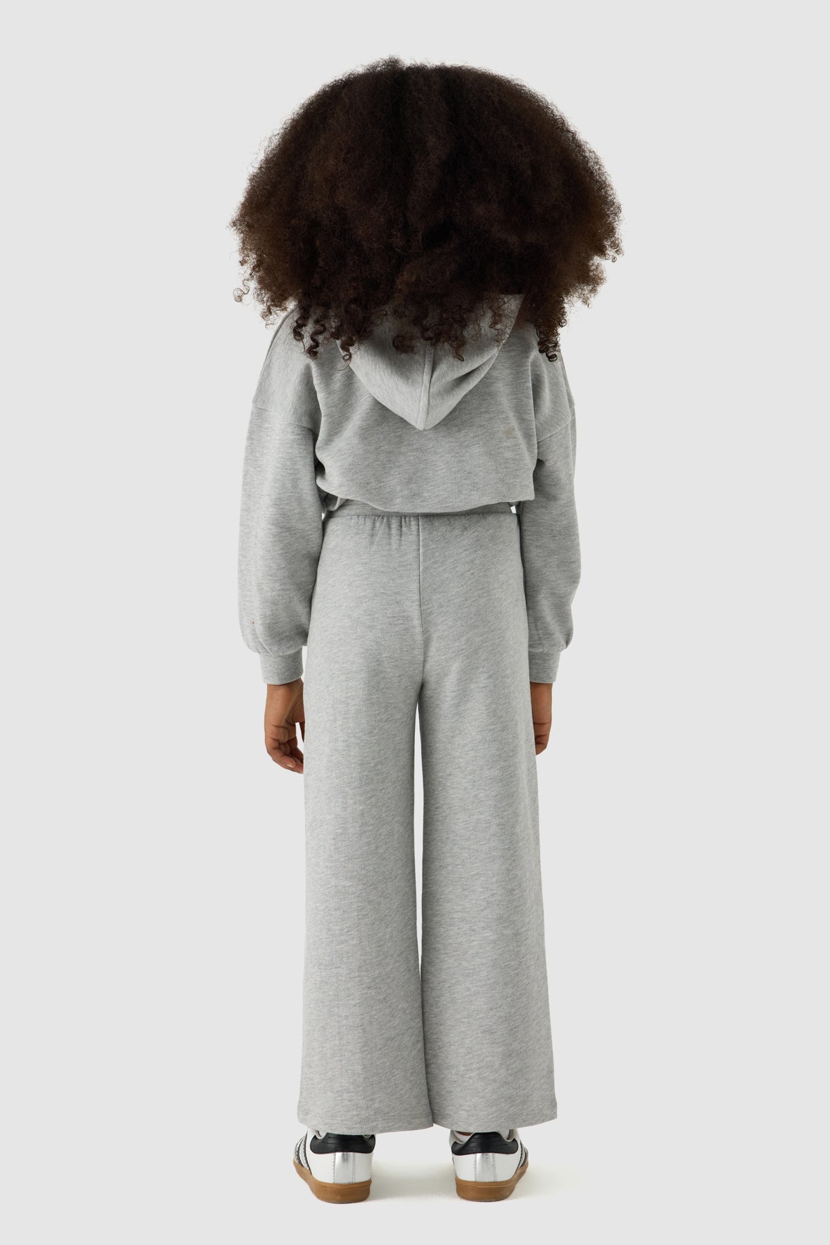Girl Grey Melange Tracksuit Set