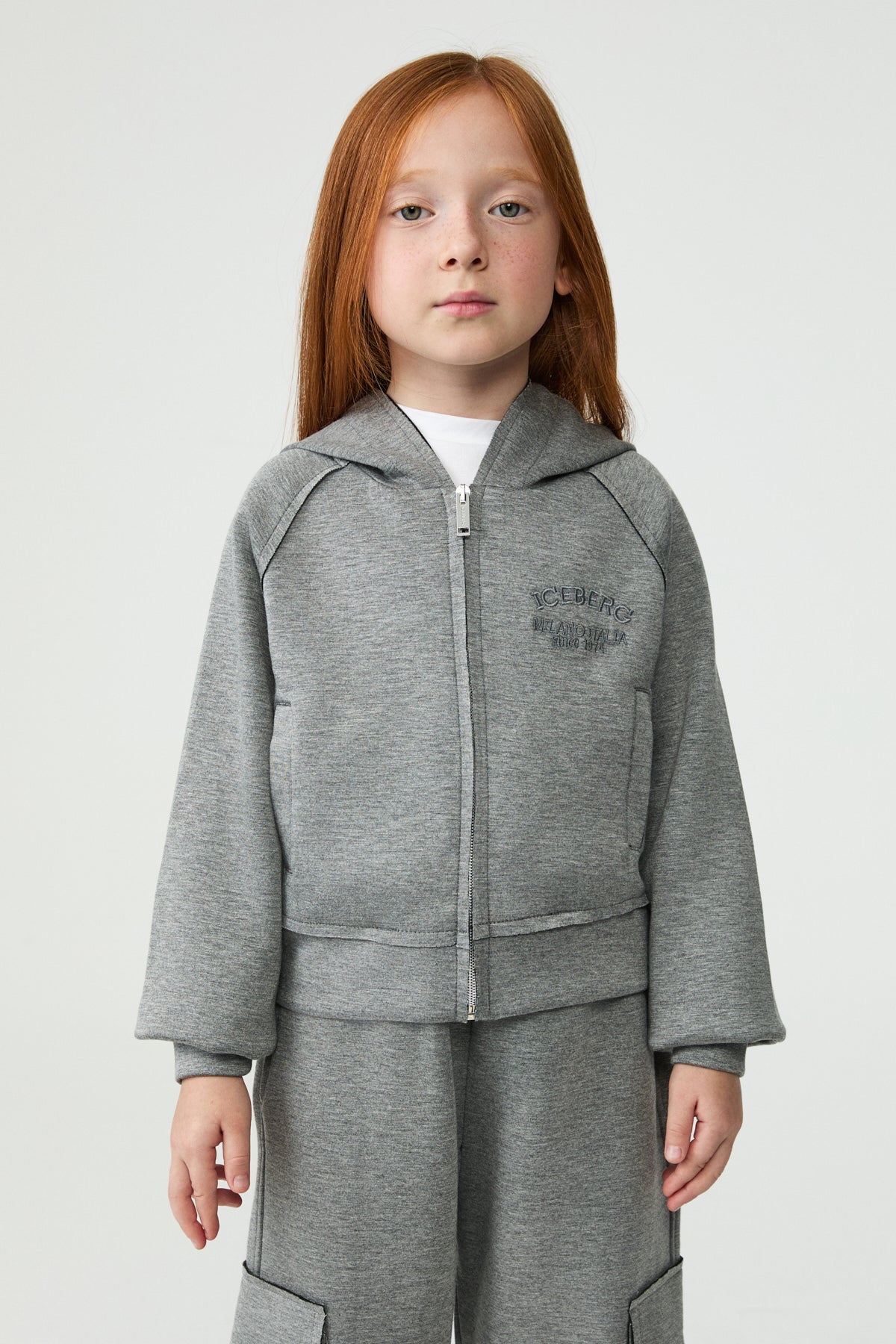 Girl Grey Tracksuit Top