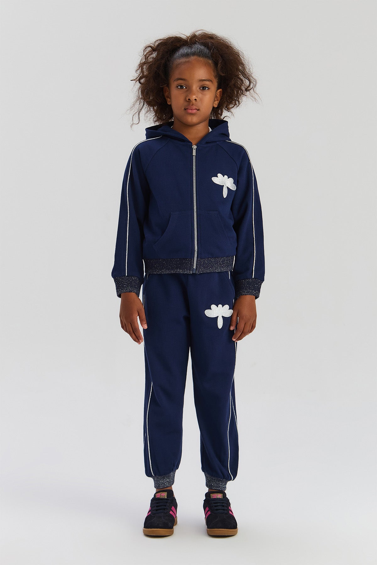 Girl Navy Blue Tracksuit Top