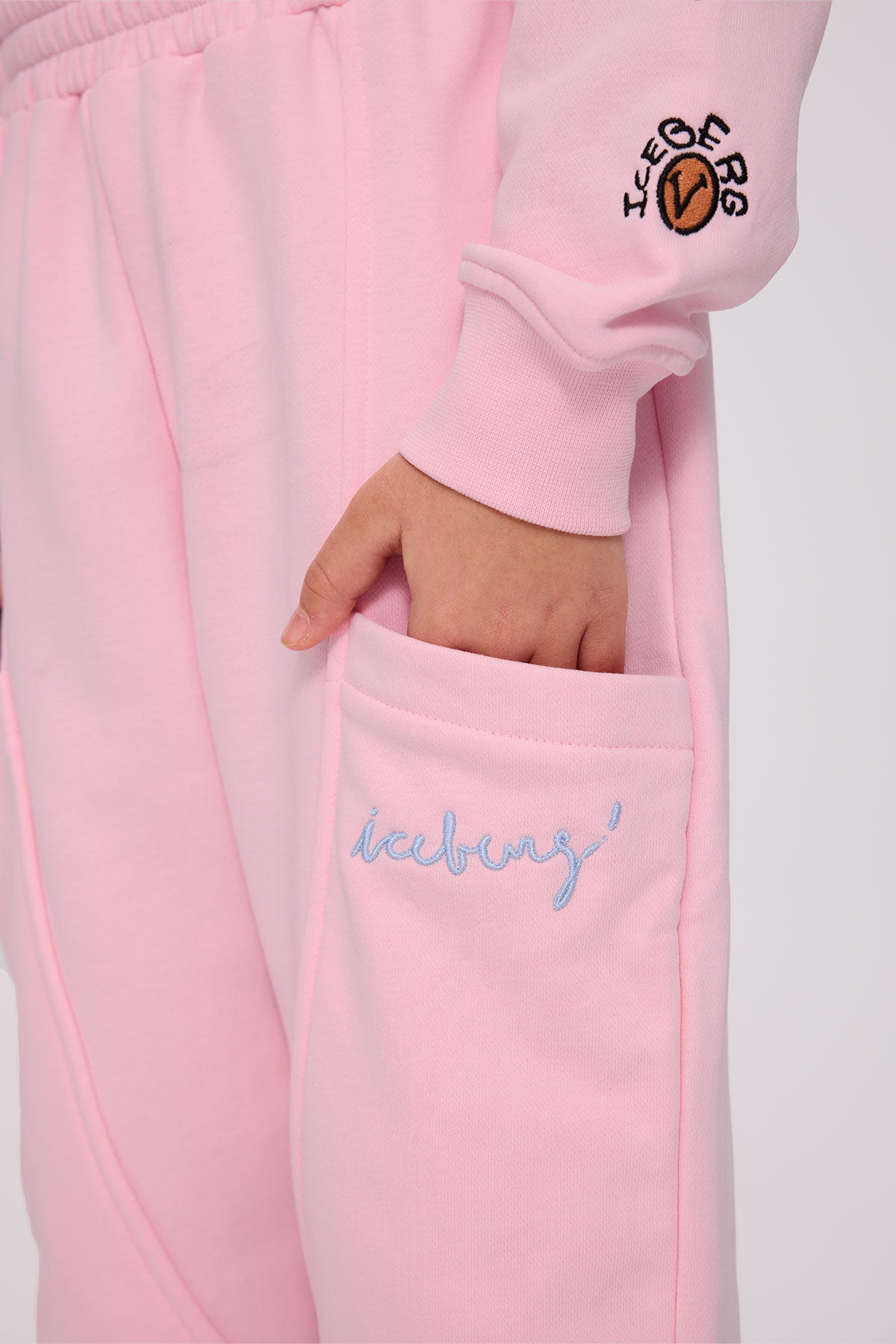 Girl Pink Tracksuit Bottom