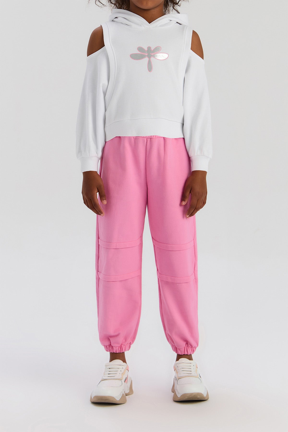 Girl Pink Tracksuit Bottom